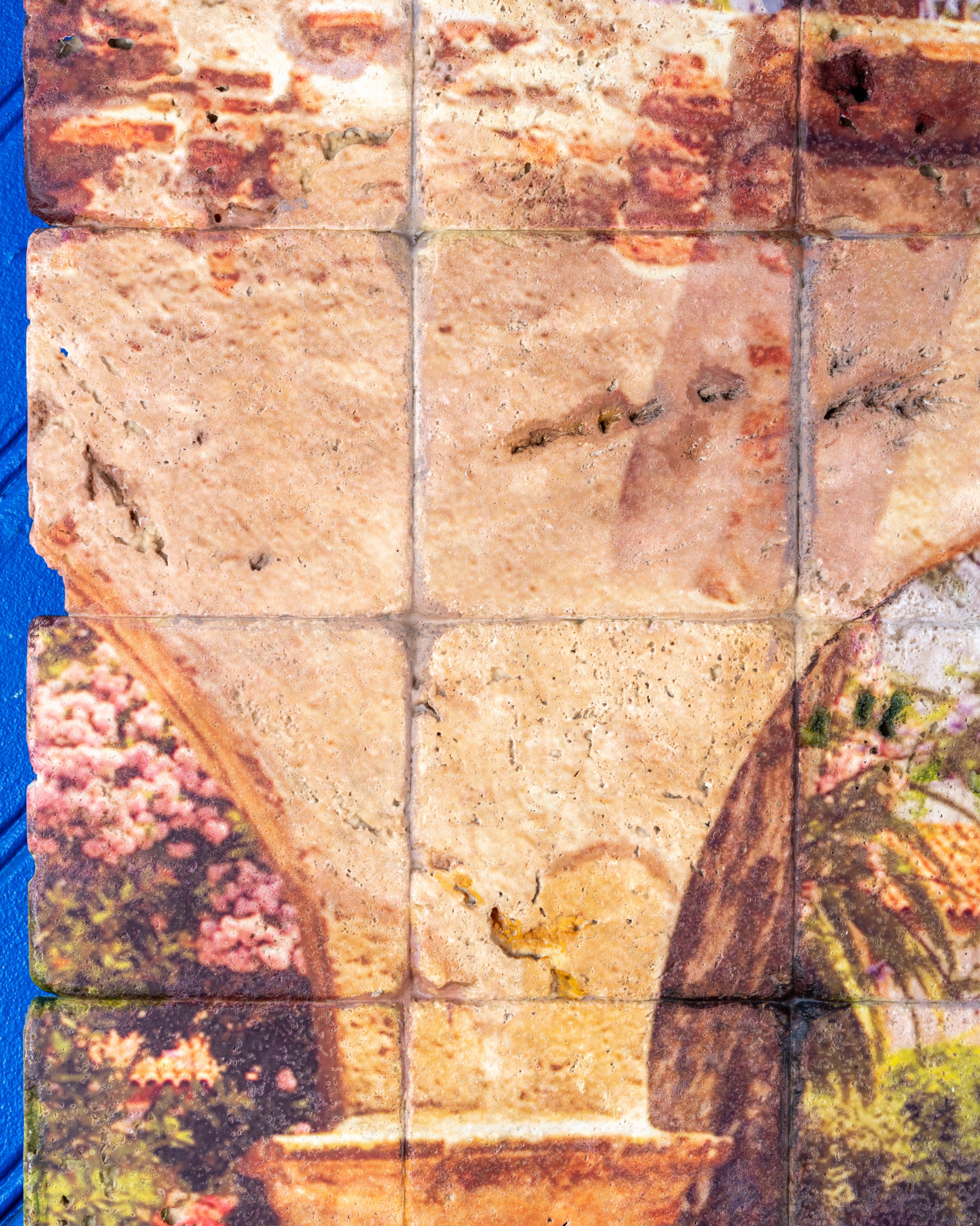 Vintage Hand Painted Tile Wall Art