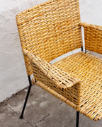 Rare Van Keppel Green 1950's Rattan Iron Chair