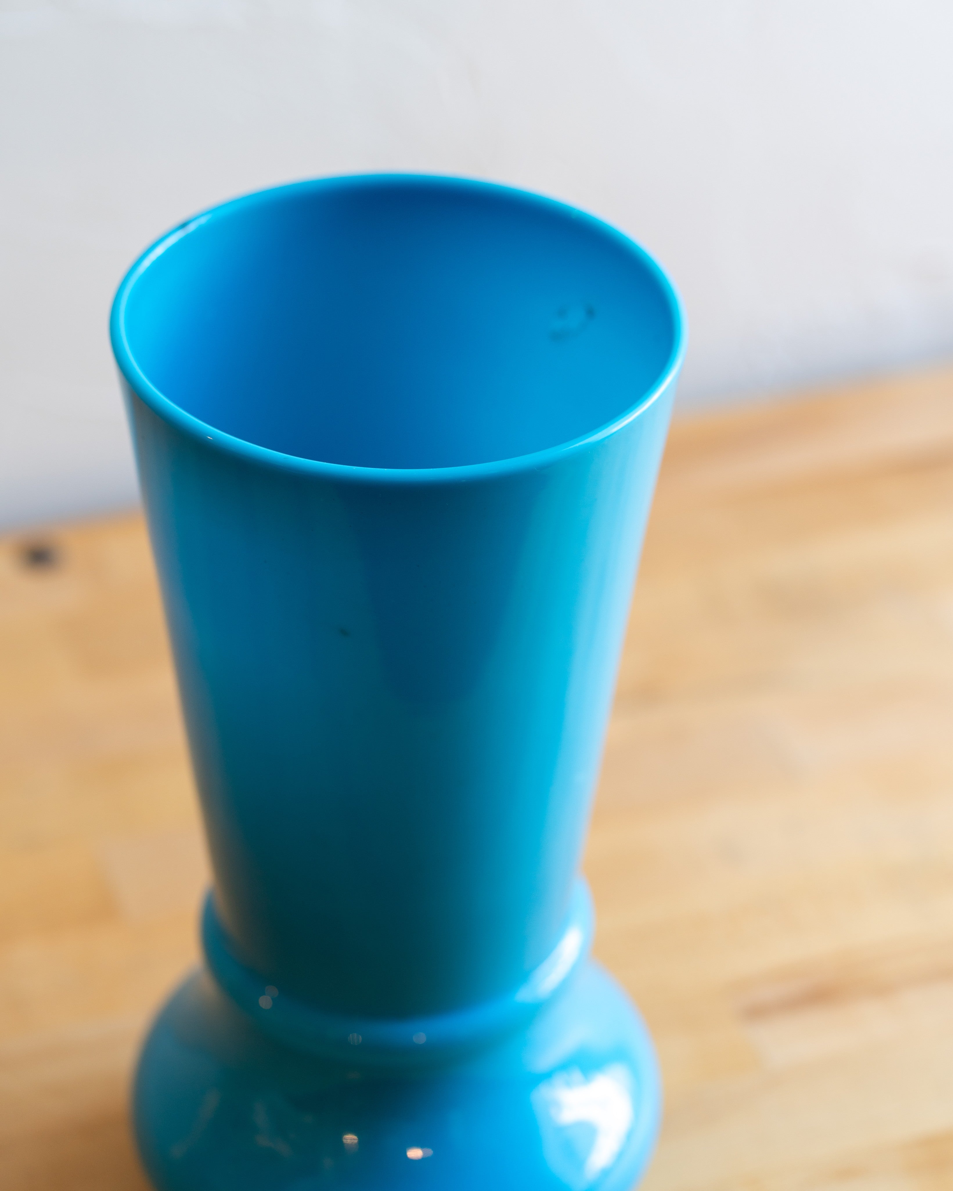 19th Century French Blue Opaline Glass Vase