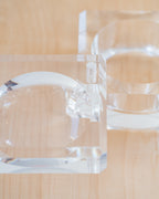 Chunky Faceted Lucite Box by Alessandro Albrizzi