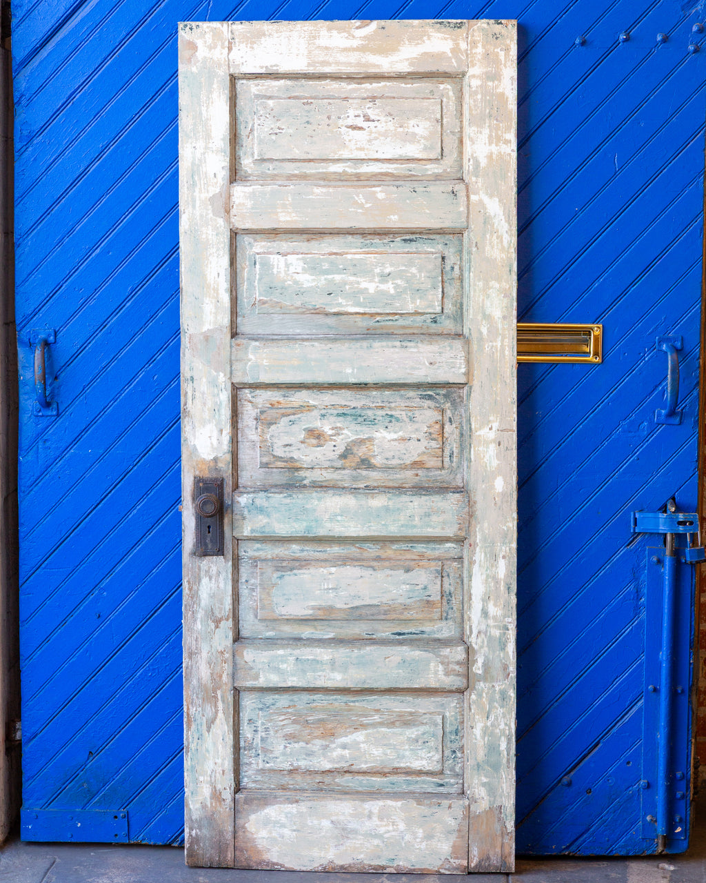 Antique Solid Wood Door with Original Hardware