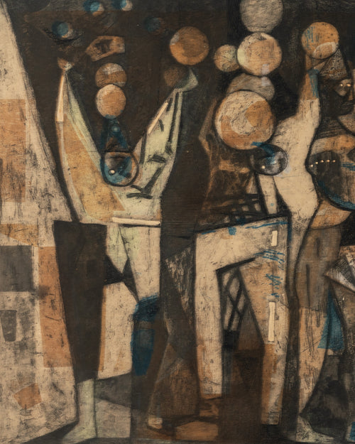 1956 'The Jugglers' Intaglio Etching with Aquatint 5/50 by Ernest Freed