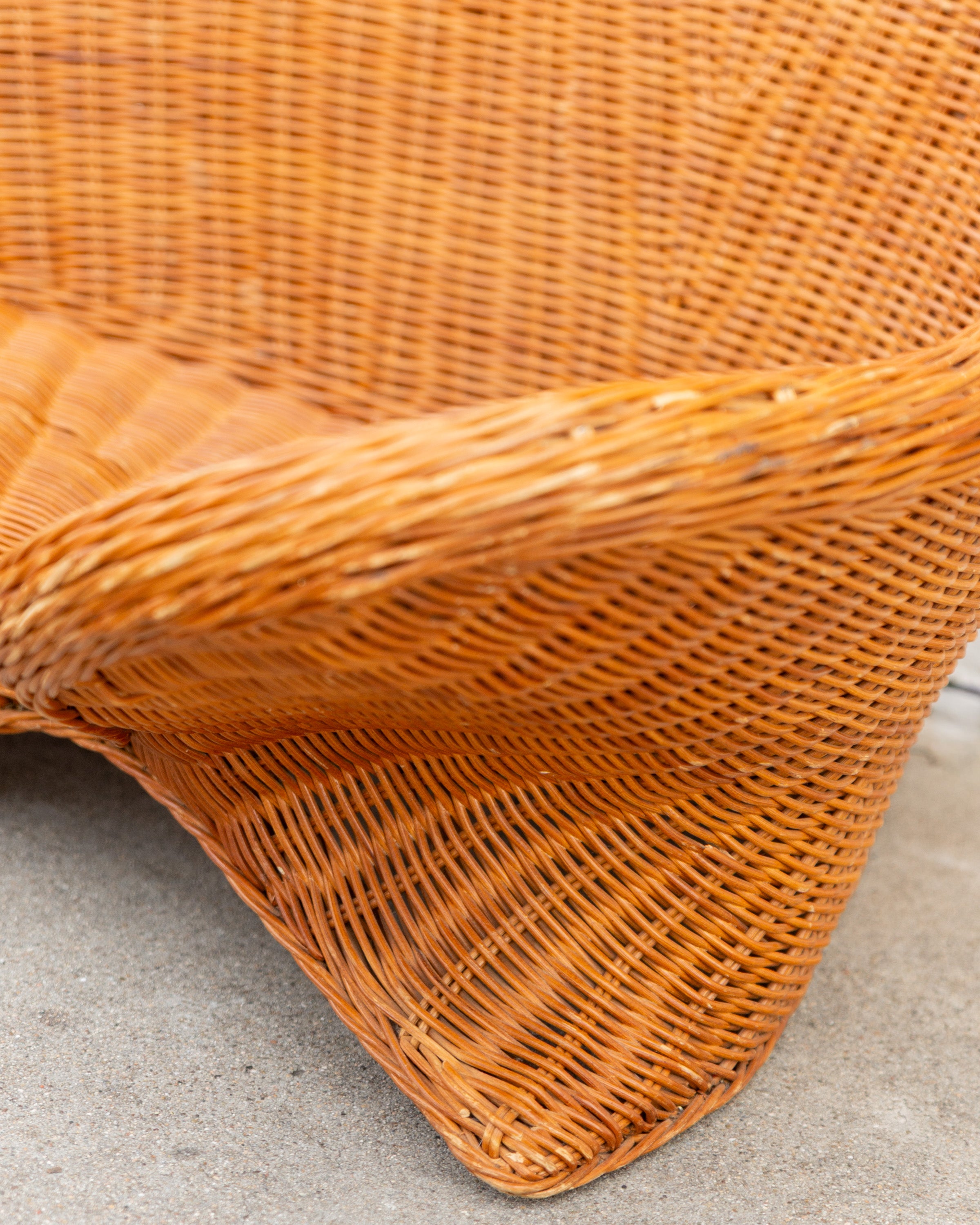 2000s Wicker Lotus Meditation/Yoga Chair