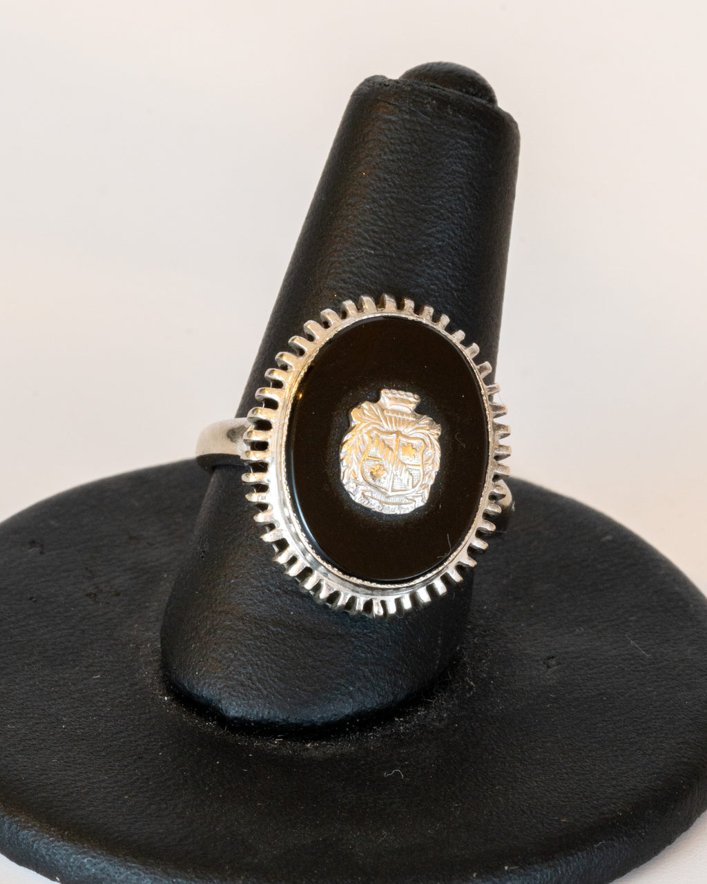 10K White Gold Coat of Arms Ring