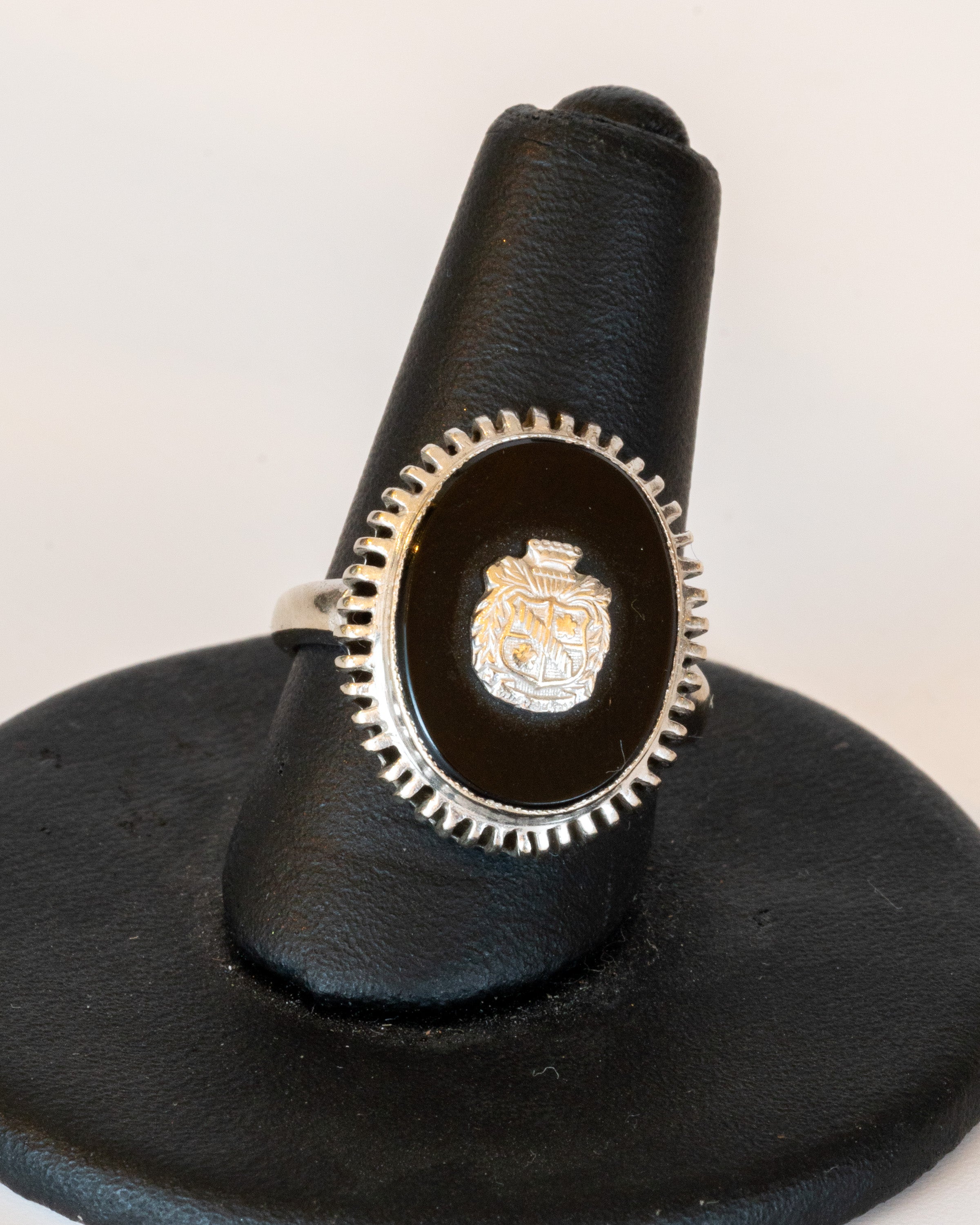 10K White Gold Coat of Arms Ring