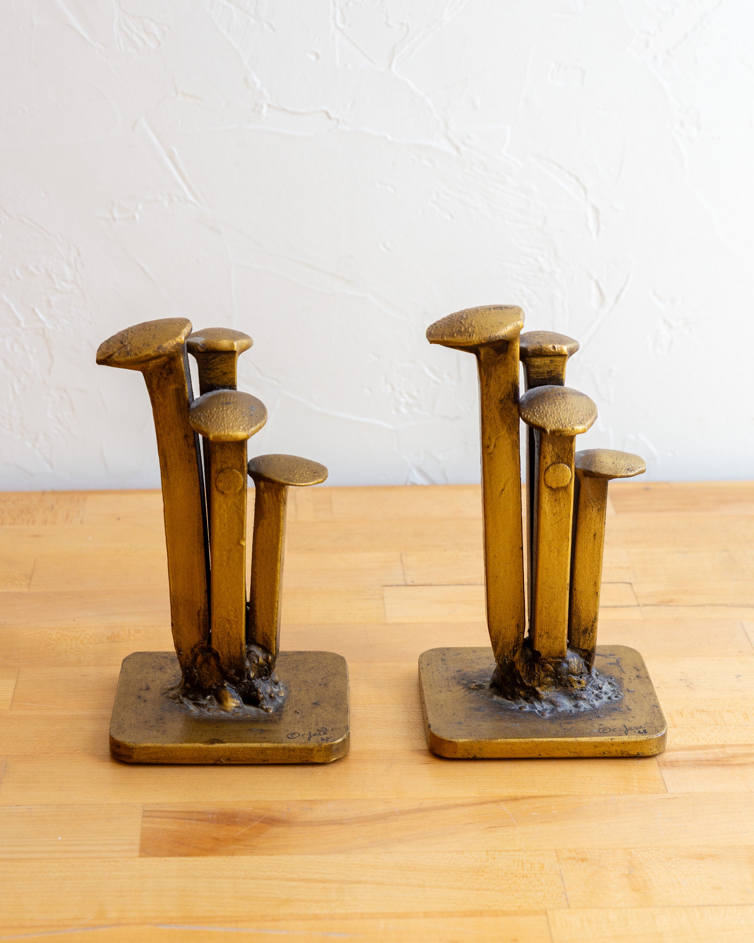 Rare 1968 C. Jere Bookends, Pair