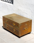 Brass Clad Two-Drawer Chest by Sarreid