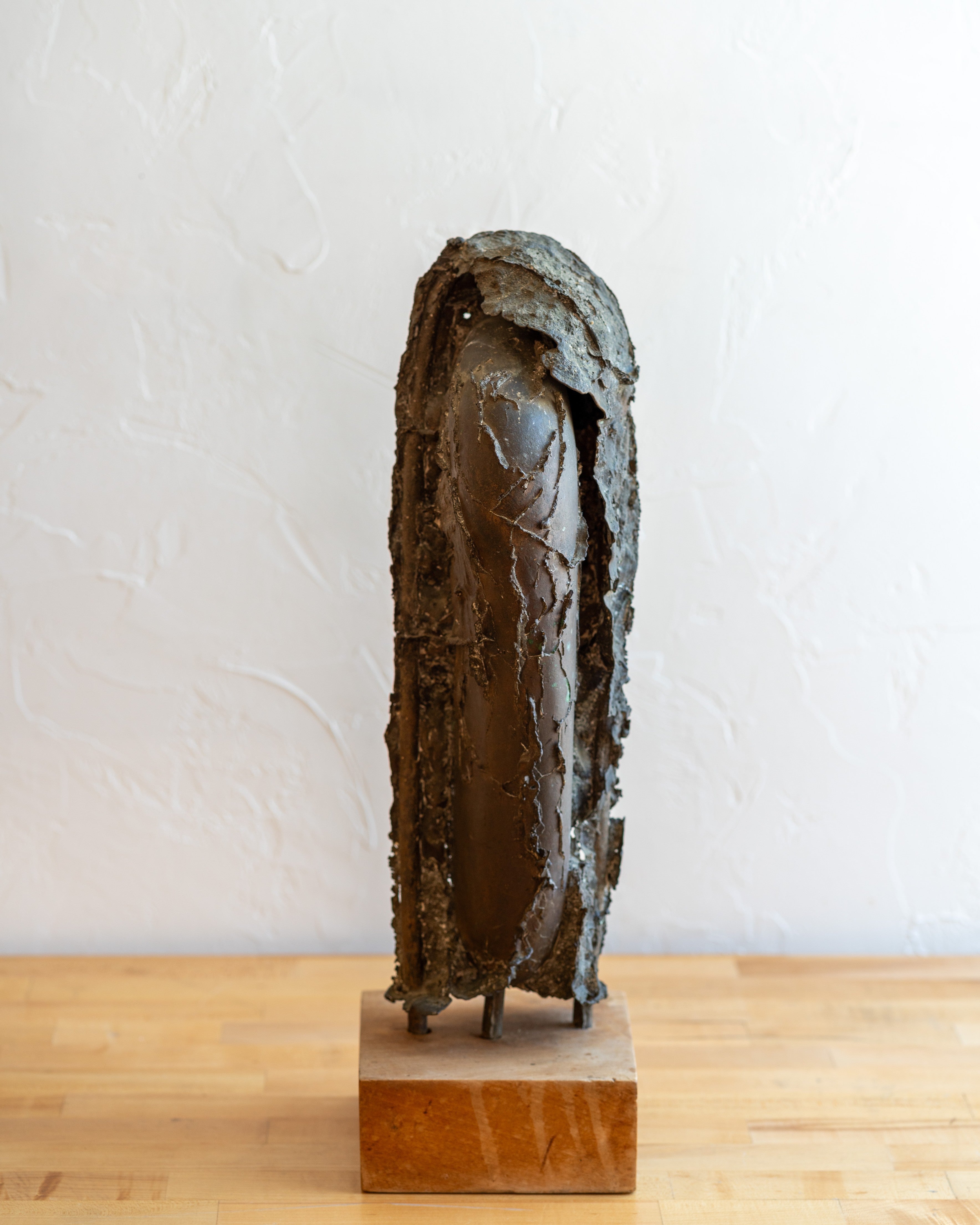 Brutalist Bronze 1970's Sculpture by Ella Tulin (1931-2006)