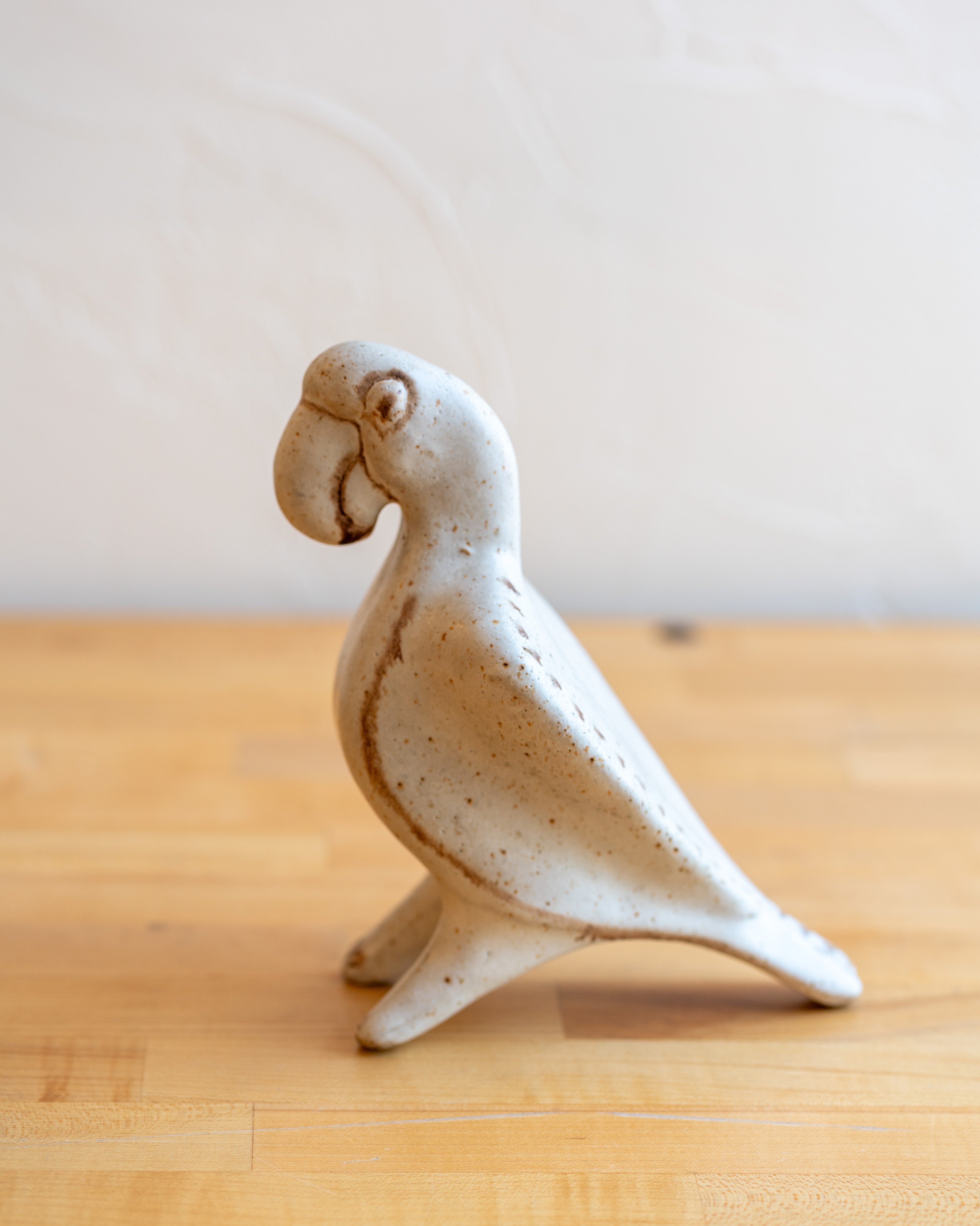 1970's Bruno Gambone Italy Glazed Ceramic Parrot