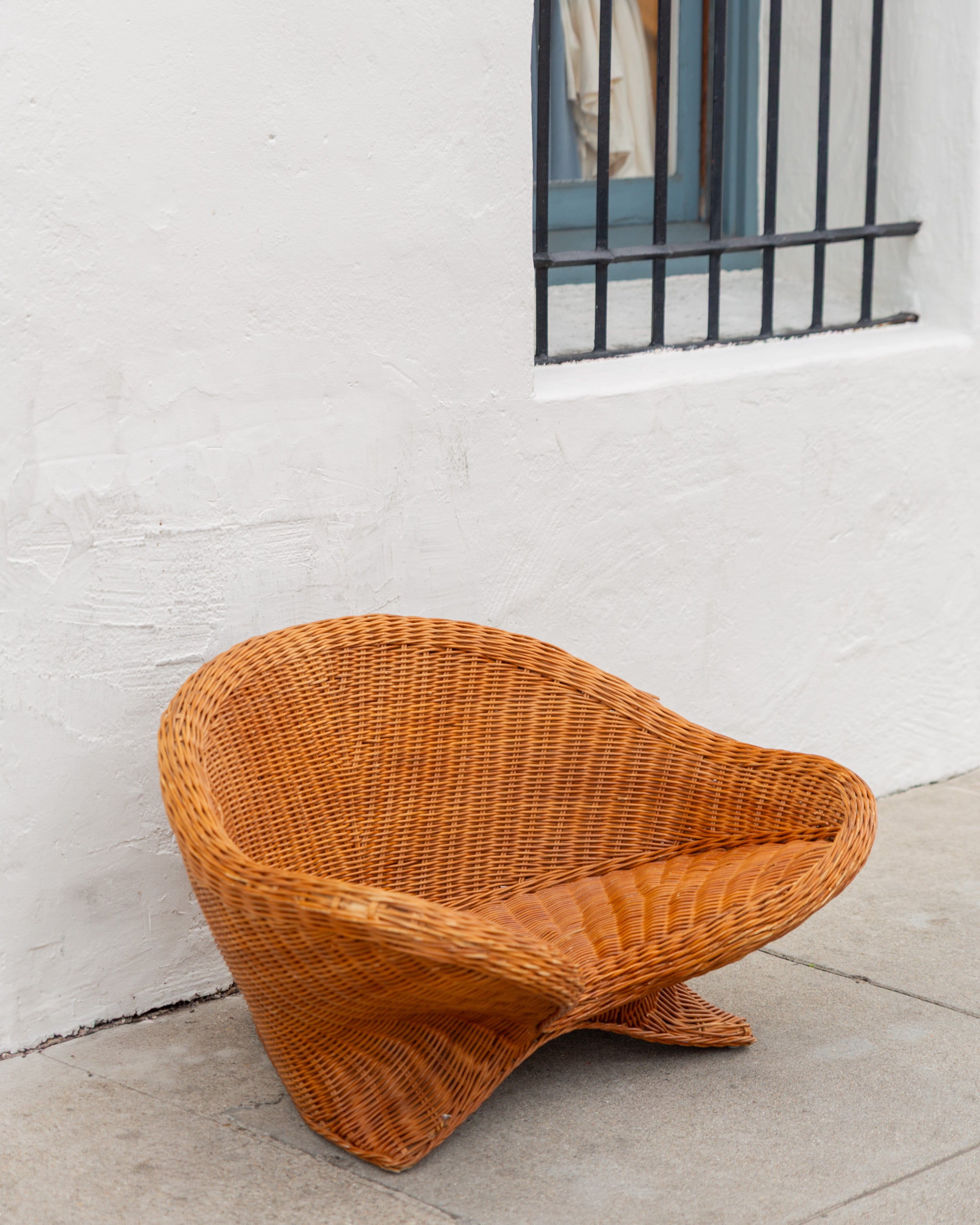 2000s Wicker Lotus Meditation/Yoga Chair