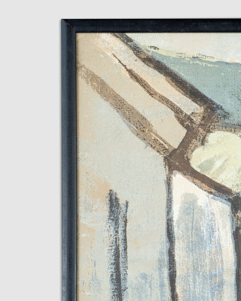 Vintage Modern Abstract Serigraph " Street With Houses #1"