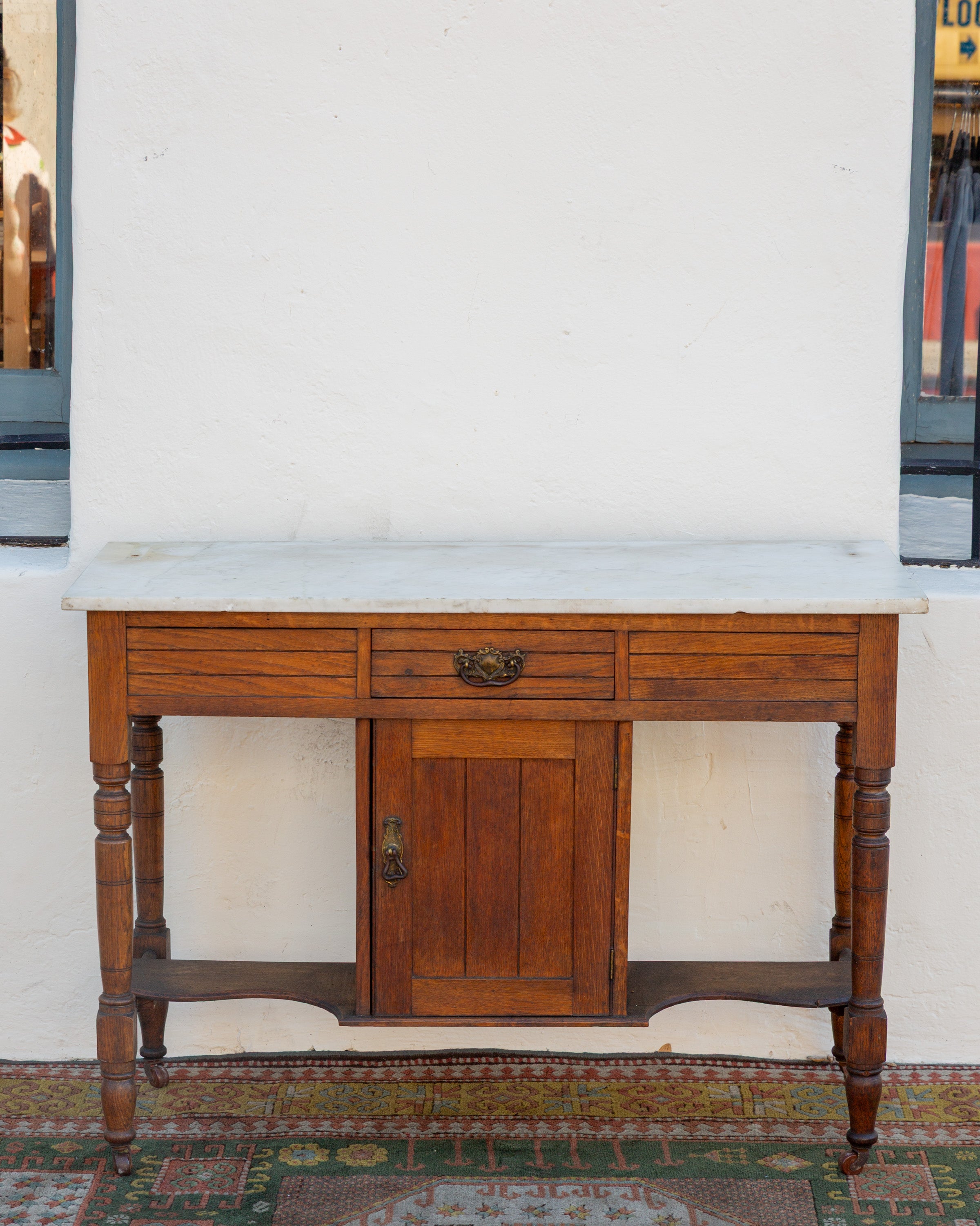 Antique Edwardian Marble Top Wash Stand