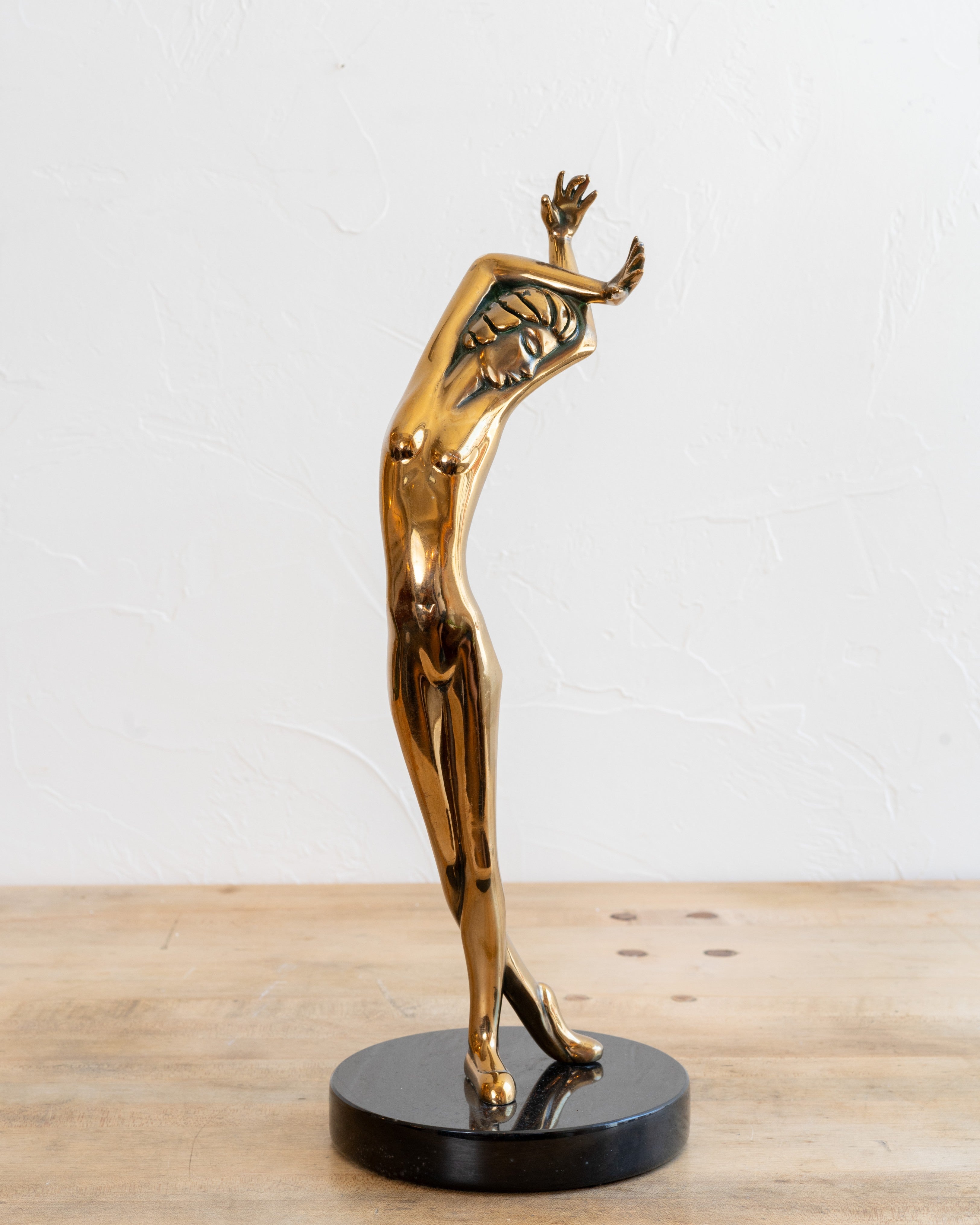 Circa 1982 Bronze Female Ballerina Sculpture By Tom & Bob Bennett