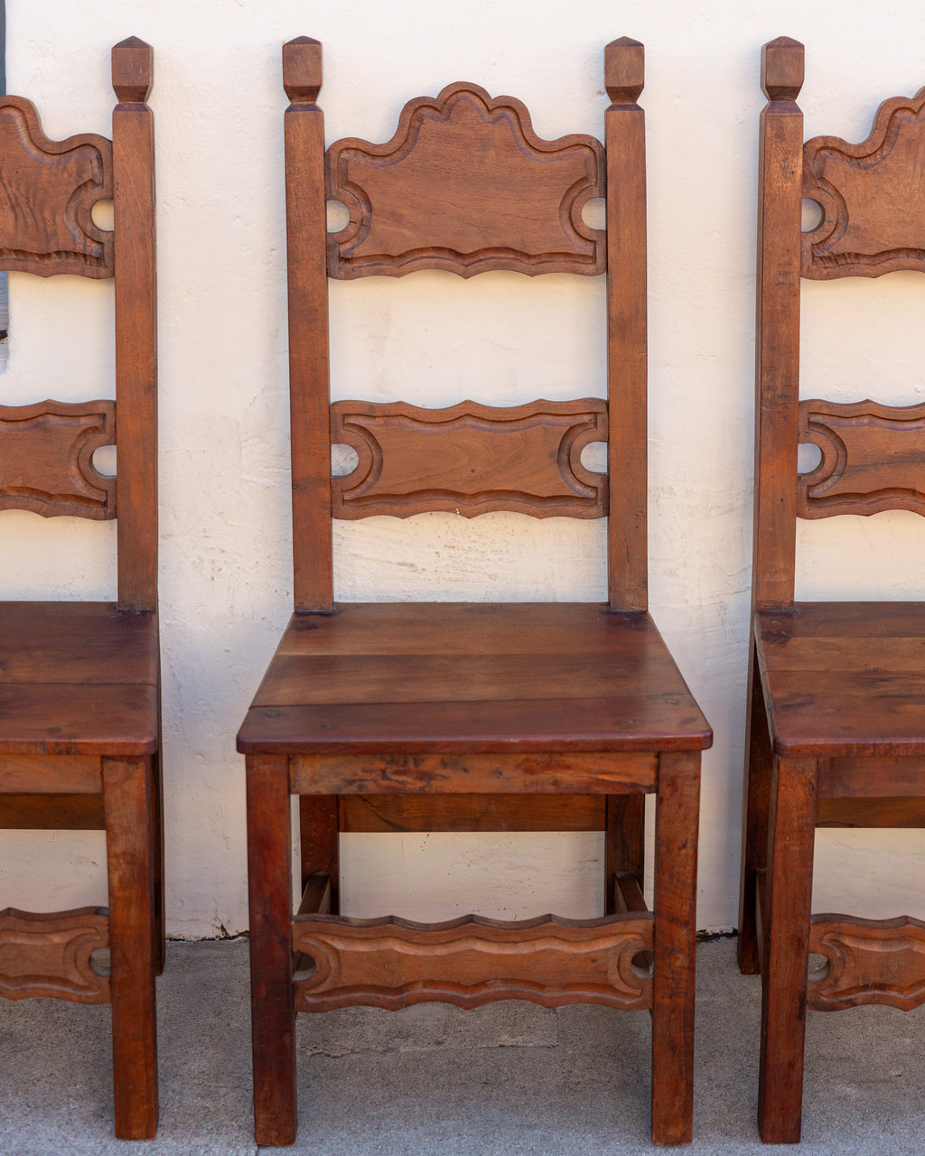 Spanish Revival Mesquite Dining Chairs (set of 6)
