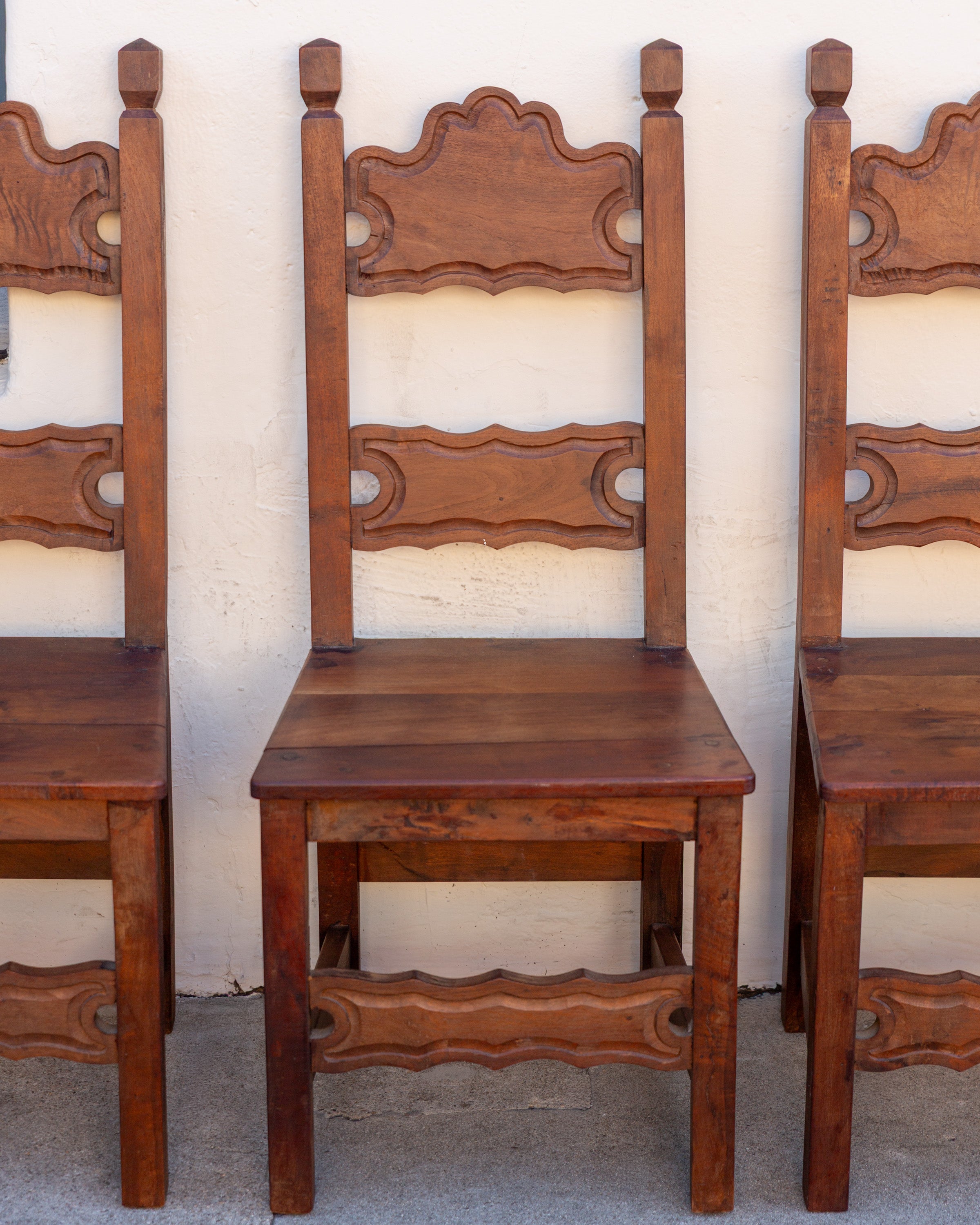 Spanish Revival Mesquite Dining Chairs (set of 6)