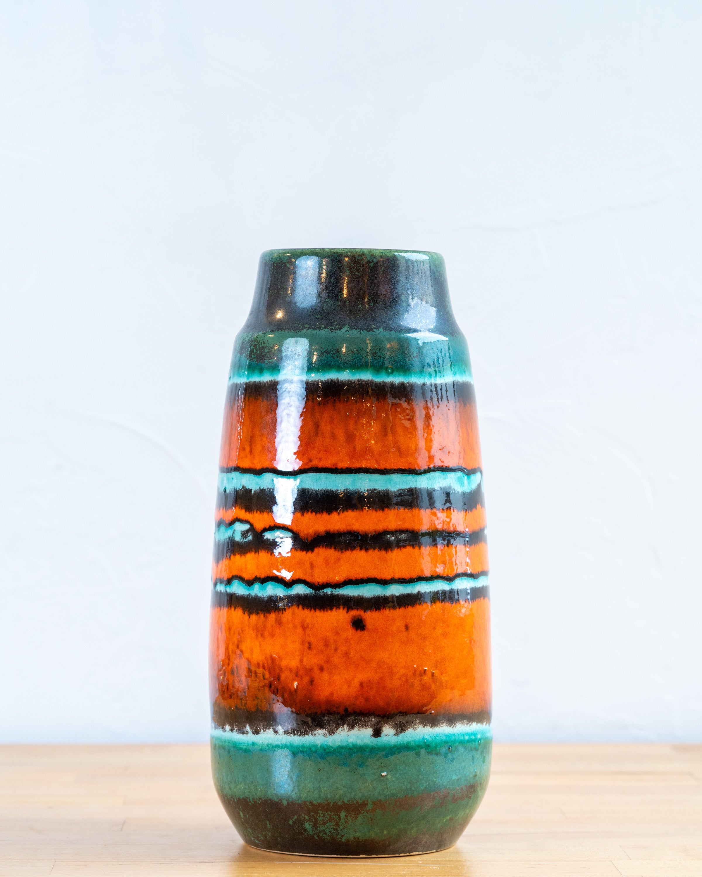 Vintage Scheurich Vivid Colors Art Pottery Vase, West Germany 1960's