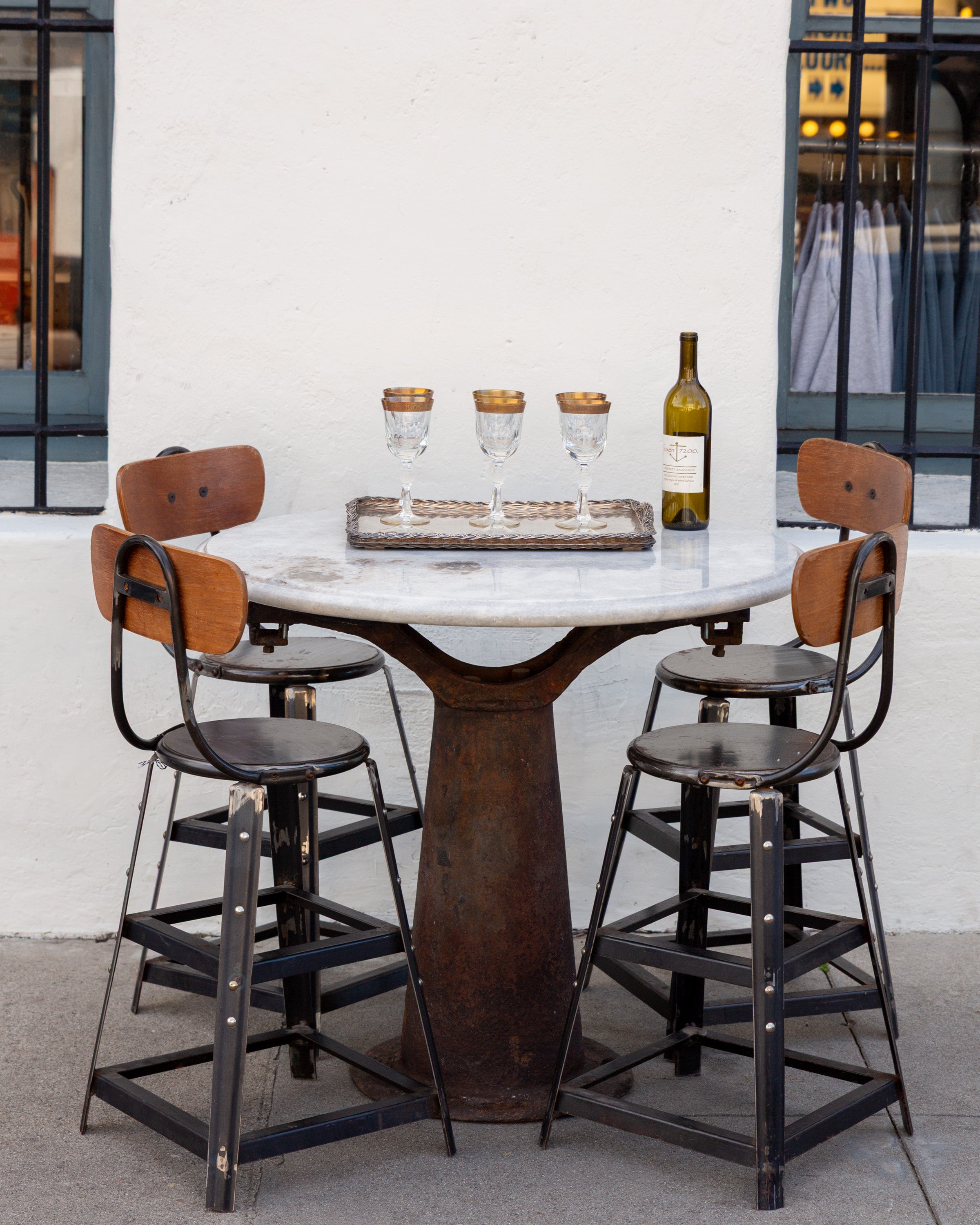 Industrial Stools, Set of 4