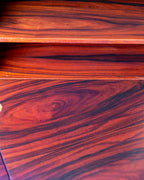 Rosewood Magic Box Folding Desk by Neils Erik Glasdam Jensen with Working Light