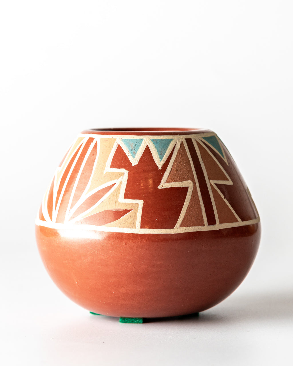 Vintage Handmade Polychrome Santa Clara Pueblo Pottery