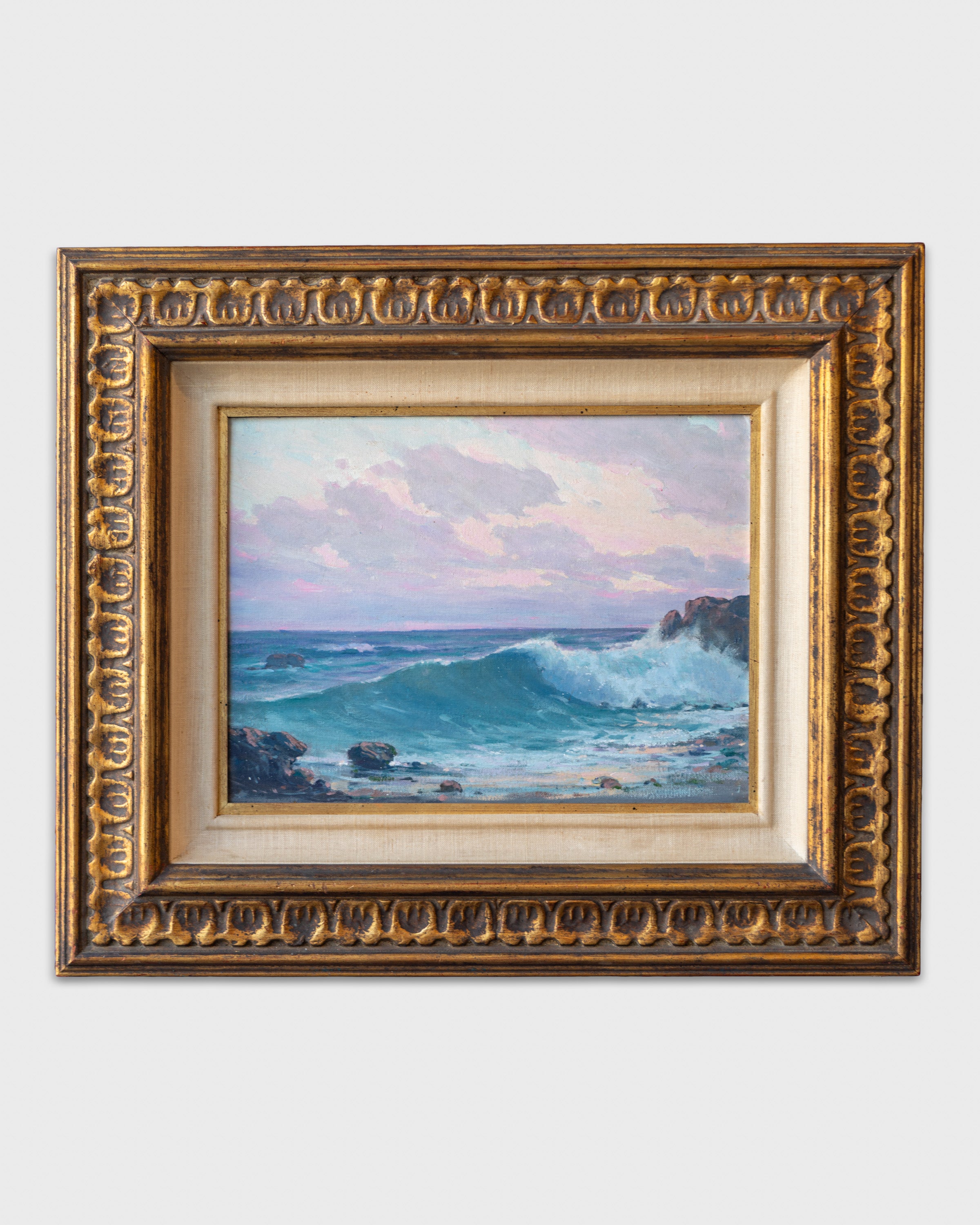 California Plein Air Seascape "Marine La Jolla" Oil Painting