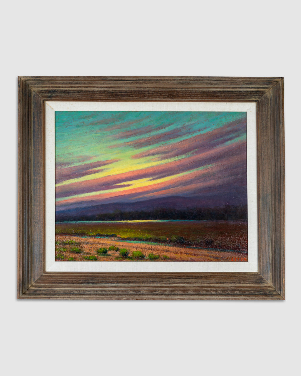 Vintage Landscape Painting "Twilight"