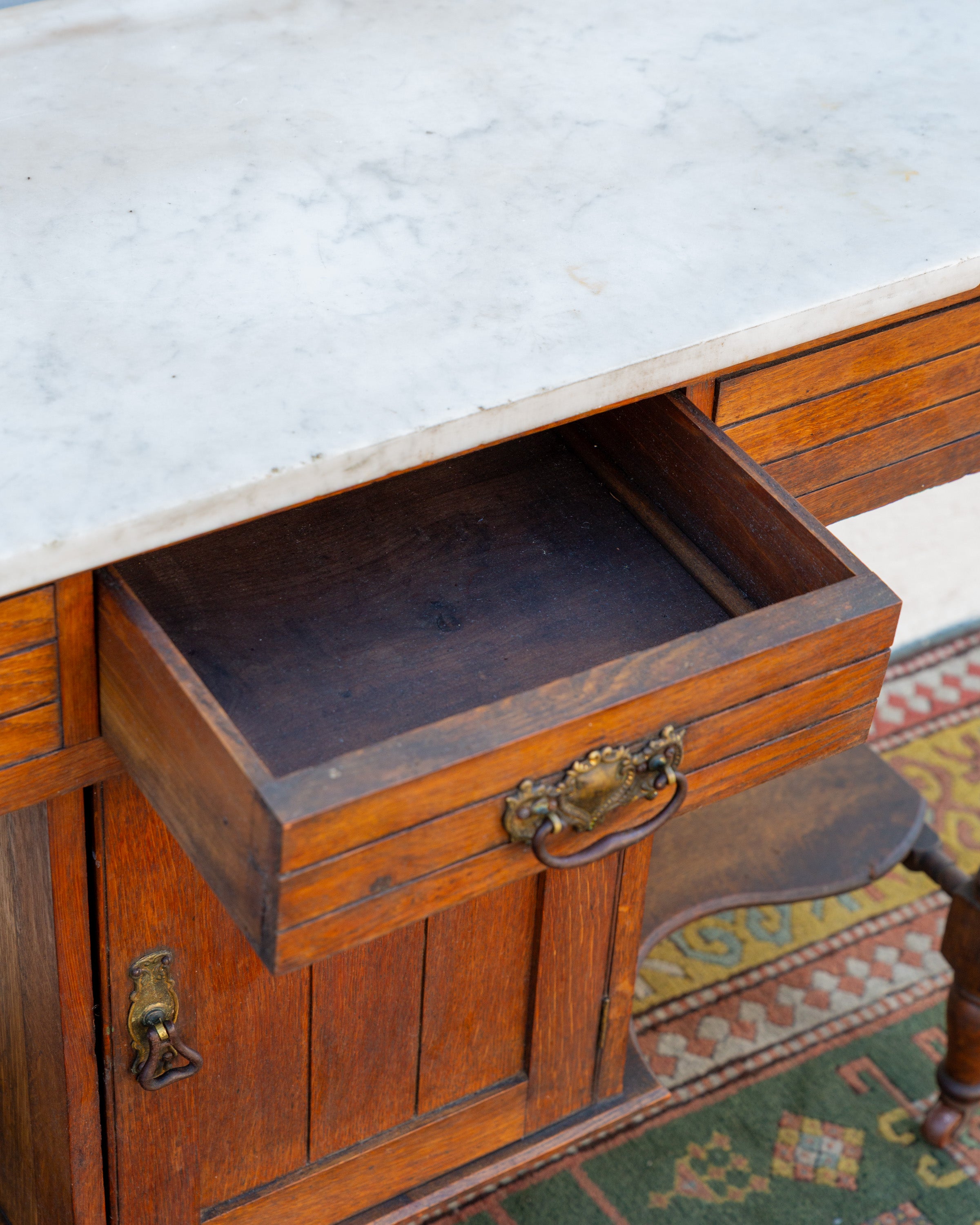 Antique Edwardian Marble Top Wash Stand
