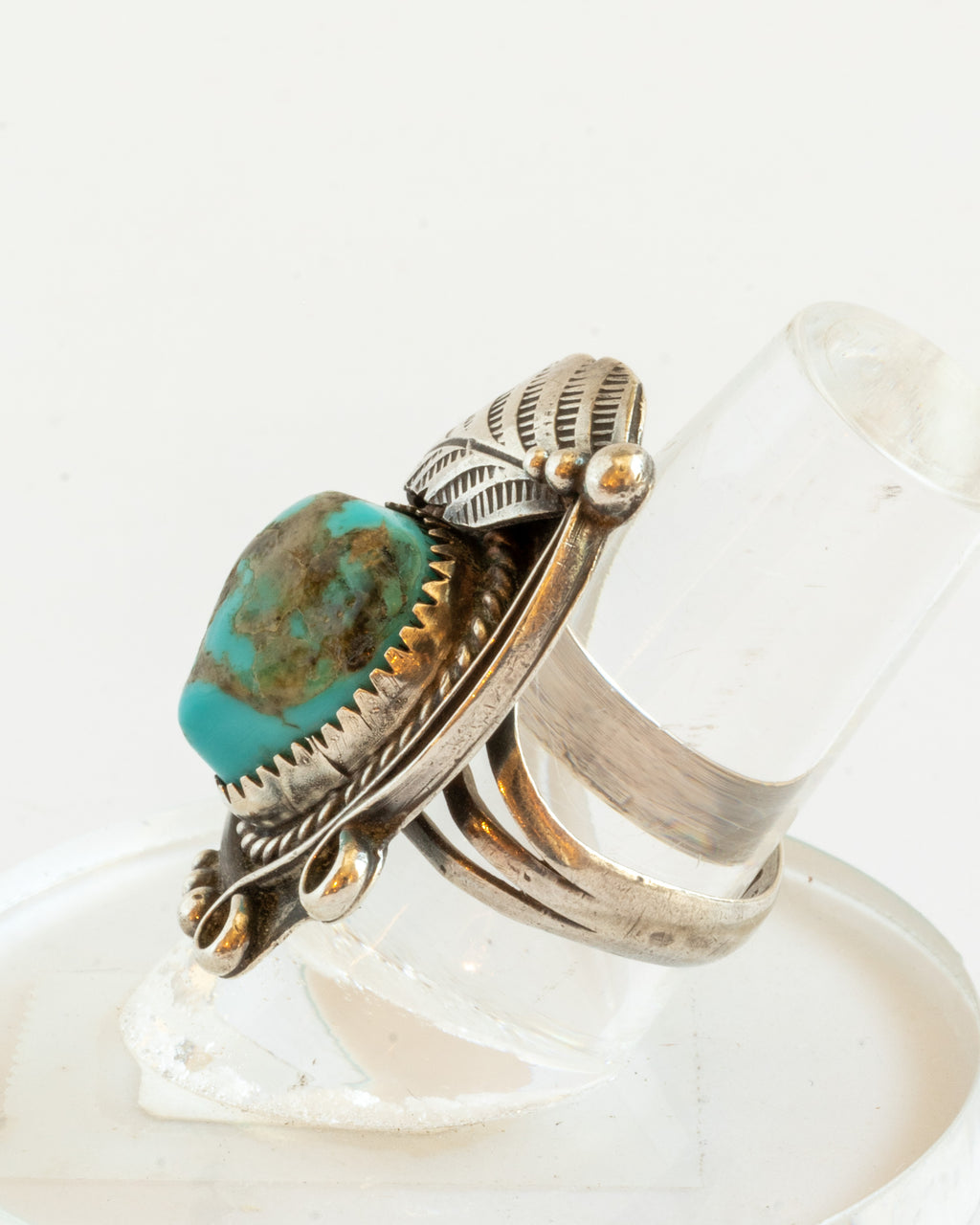 Vintage Navajo Sterling Turquoise Ring, Unsigned