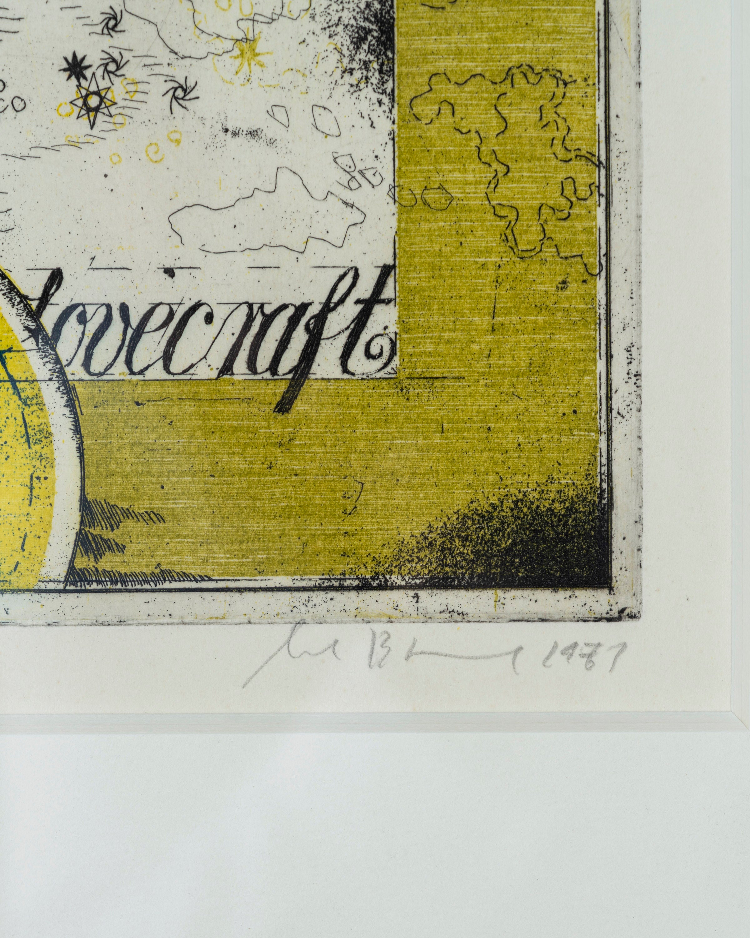 Uwe Bremer Serigraph "Hommage to Lovecraft"