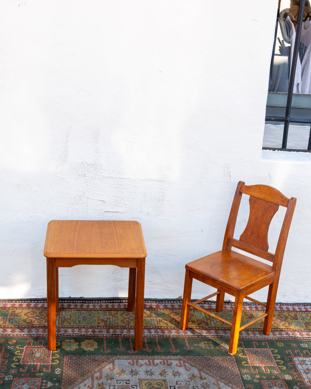 Vintage Teak Square Side Table