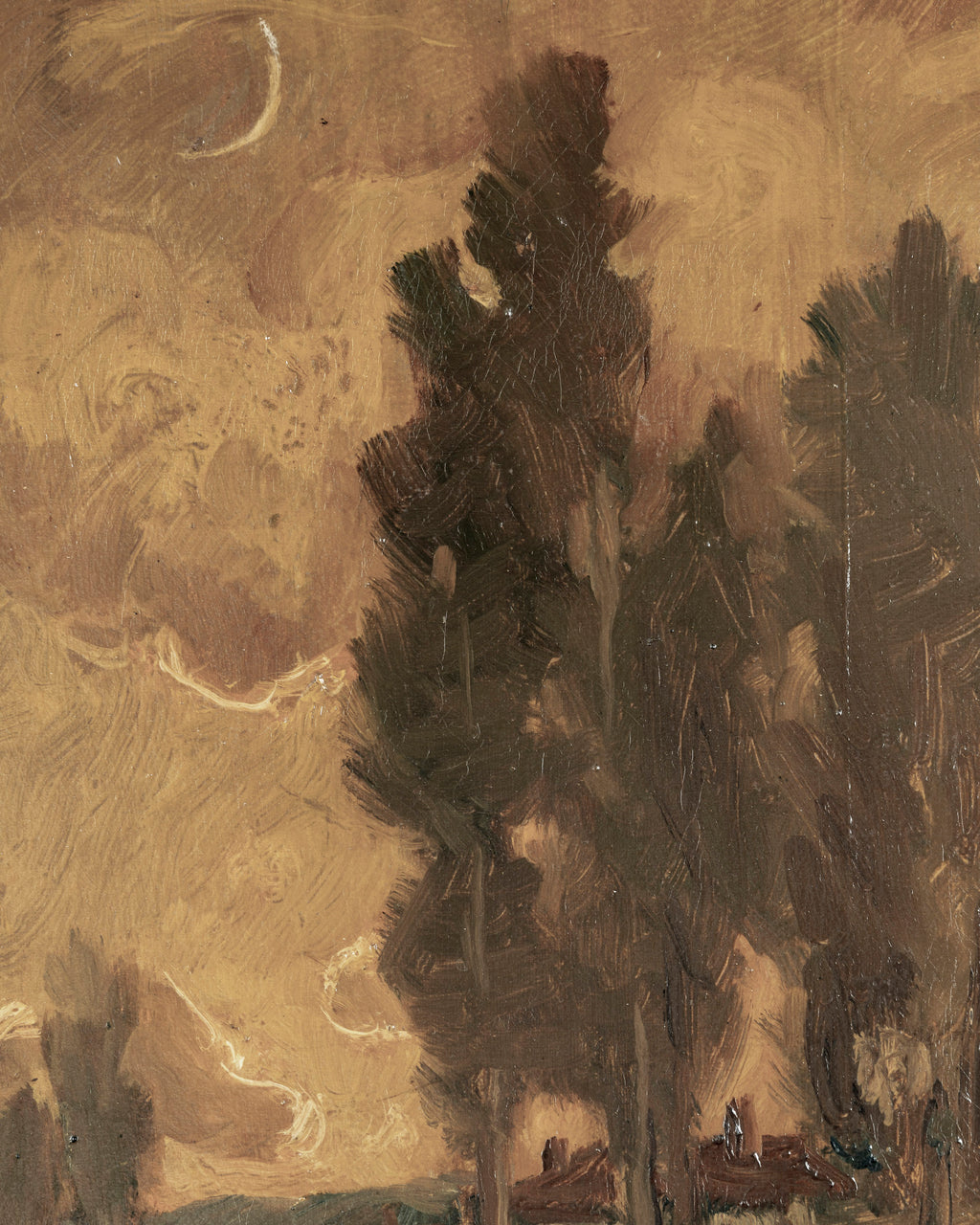 Antique Framed Oil On Canvas By Charles Matthew Crocker