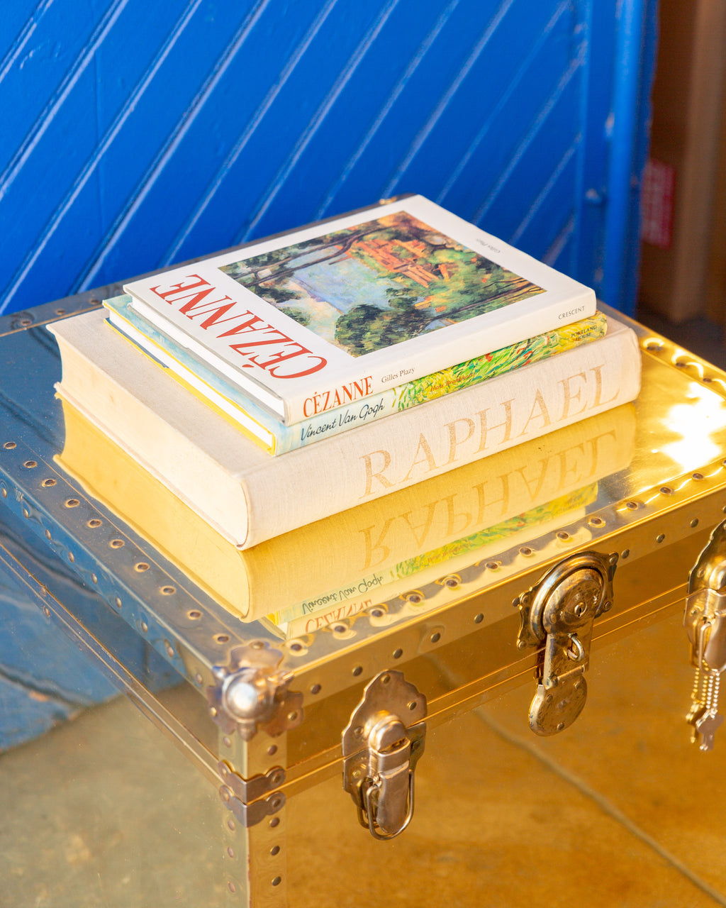 Vintage Brass Trunk with Keys