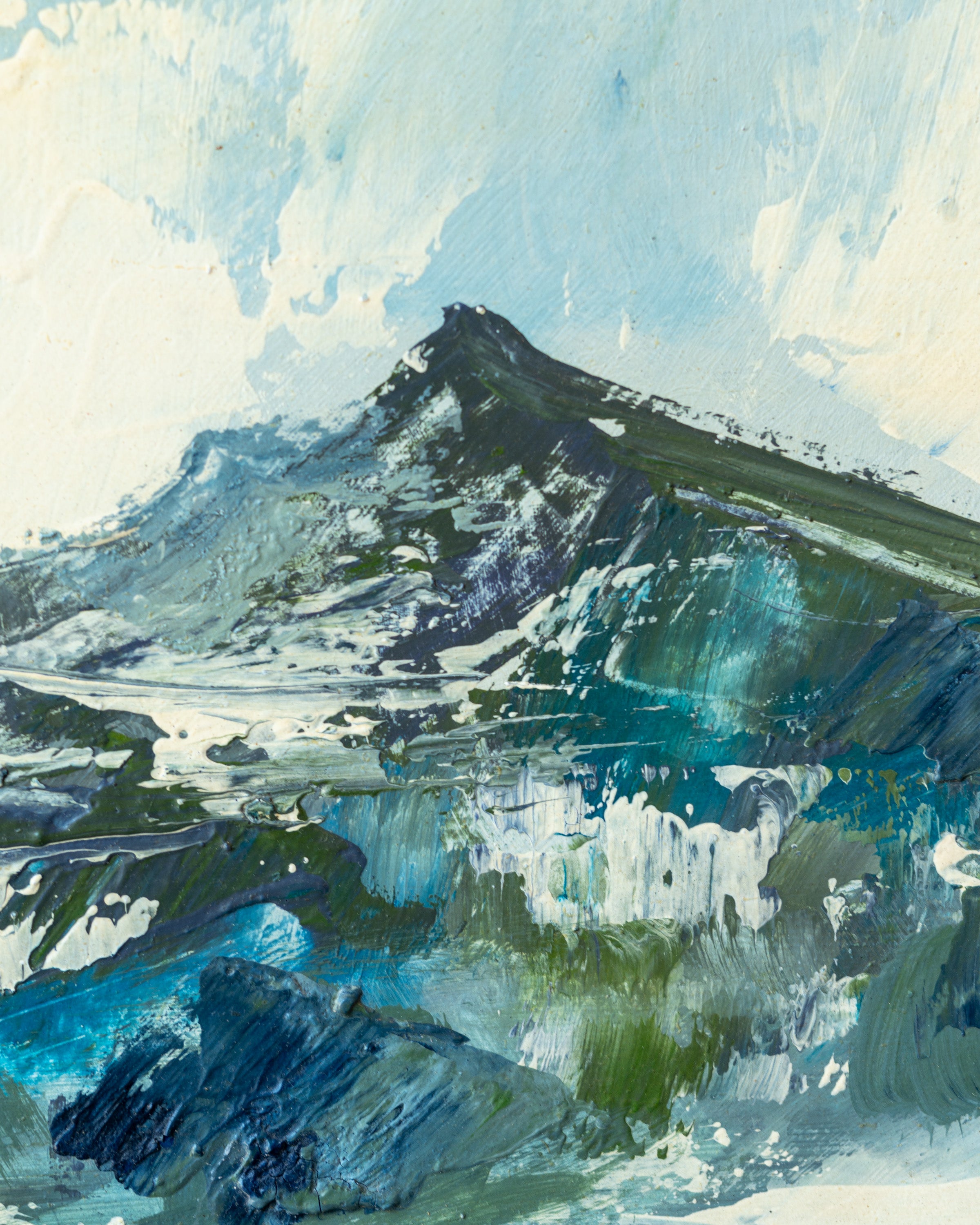 Vintage Seascape Painting, Signed Machado