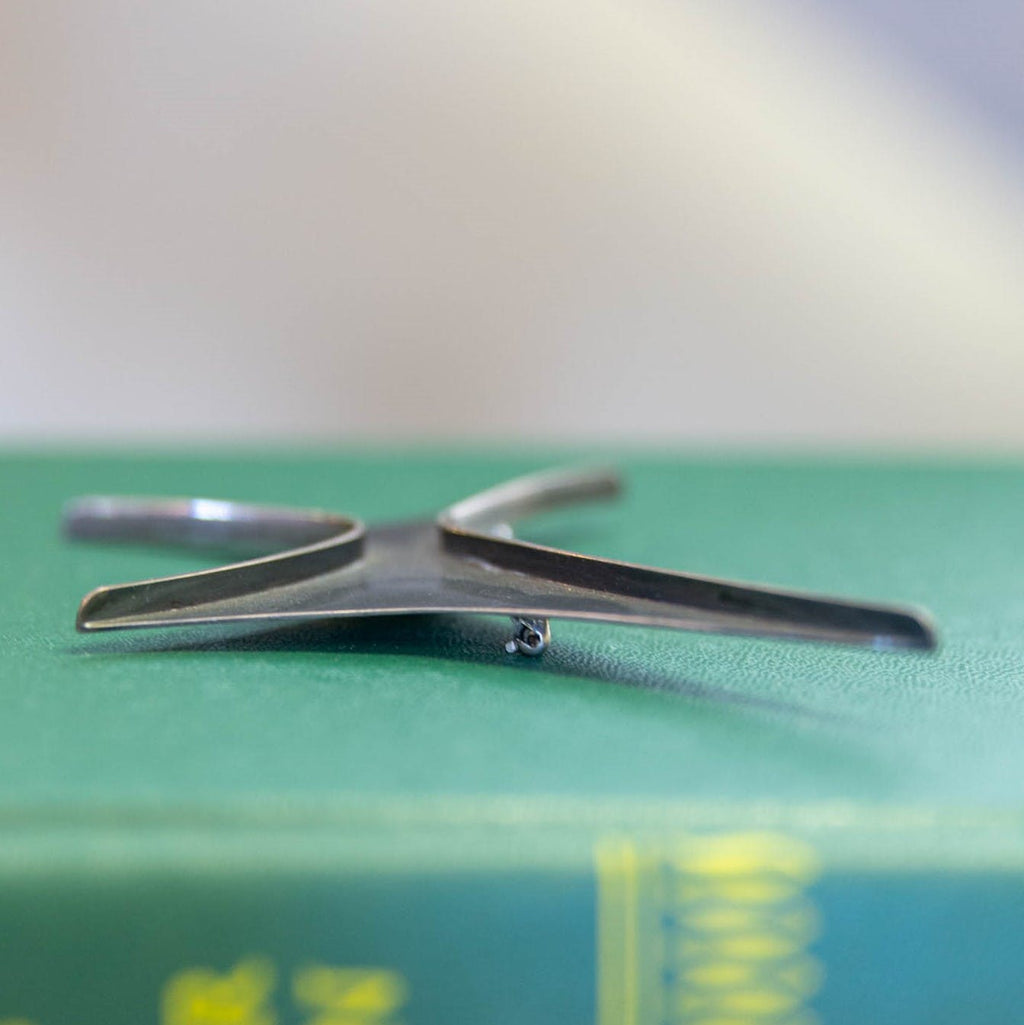1950's Mid-Century Modern Sterling silver brooch signed by Ed Weiner