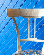 Polished Aluminum Klismos Chair