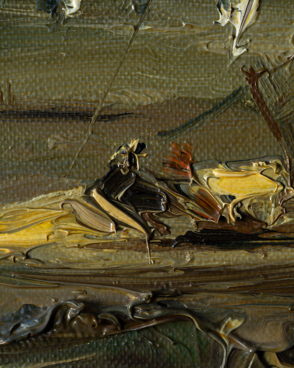 Yacht Racing Scene Signed Circa 1960's