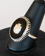 10K White Gold Coat of Arms Ring