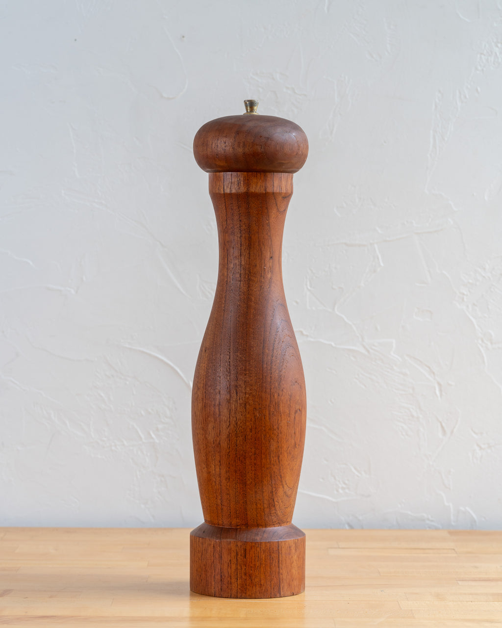 Vintage Large Teak Italian Pepper Grinder