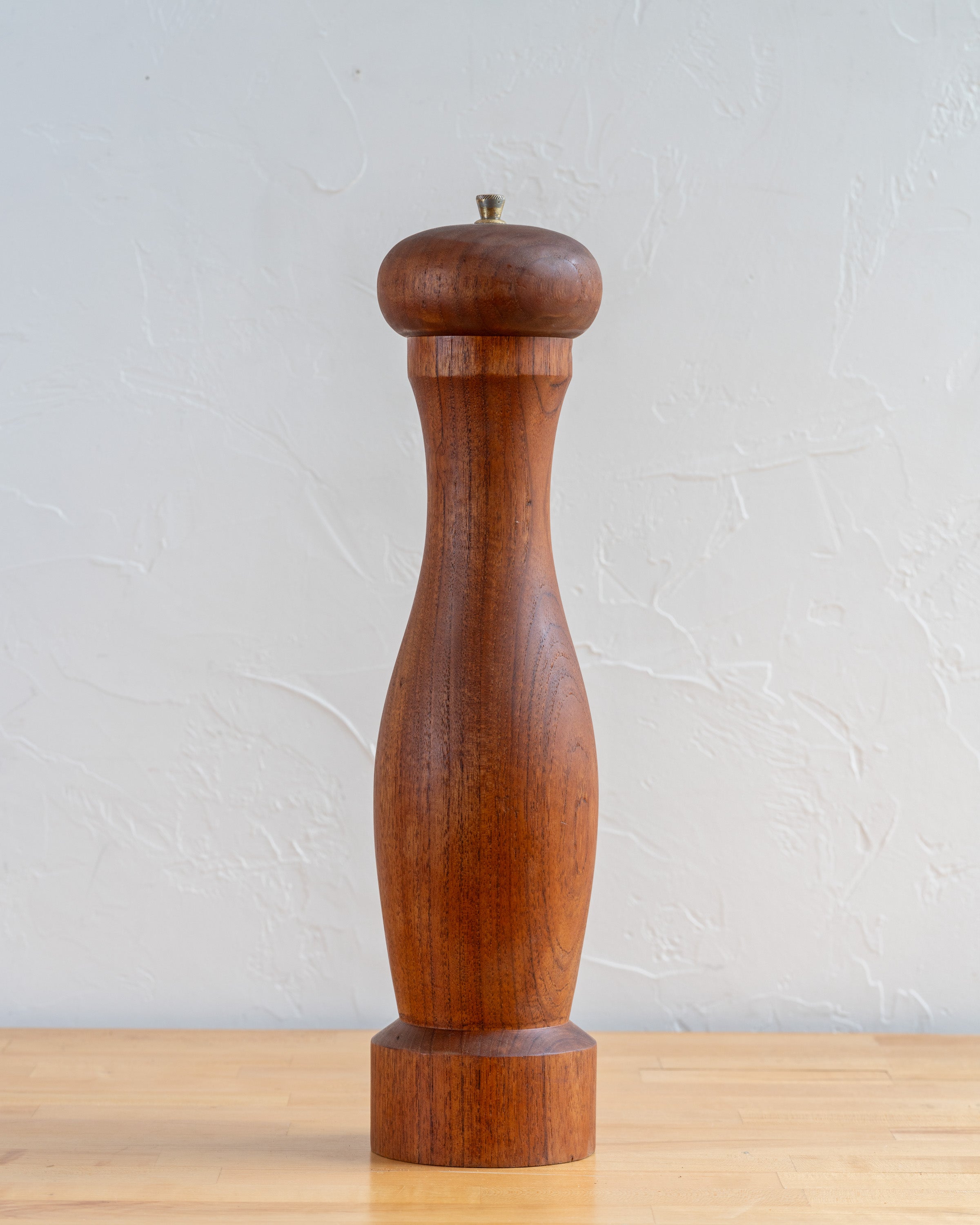 Vintage Large Teak Italian Pepper Grinder