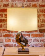 1970's Willy Daro Signed Original Sculpture Lamp from Belgium