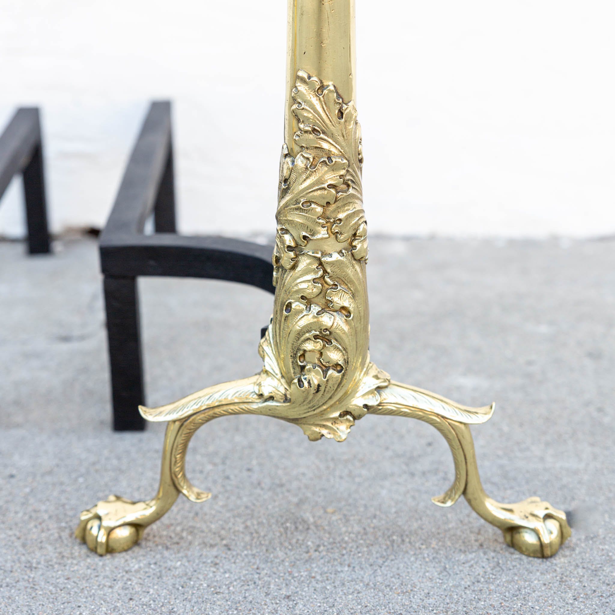 Monumental French Regency Andirons From The Late 18th Century - A Pair