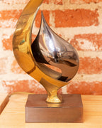 1970's Willy Daro Signed Original Sculpture Lamp from Belgium