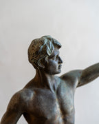 French Figural Antique Bronze, circa 1900 "Devoir Cirique" by Eugene Marioton