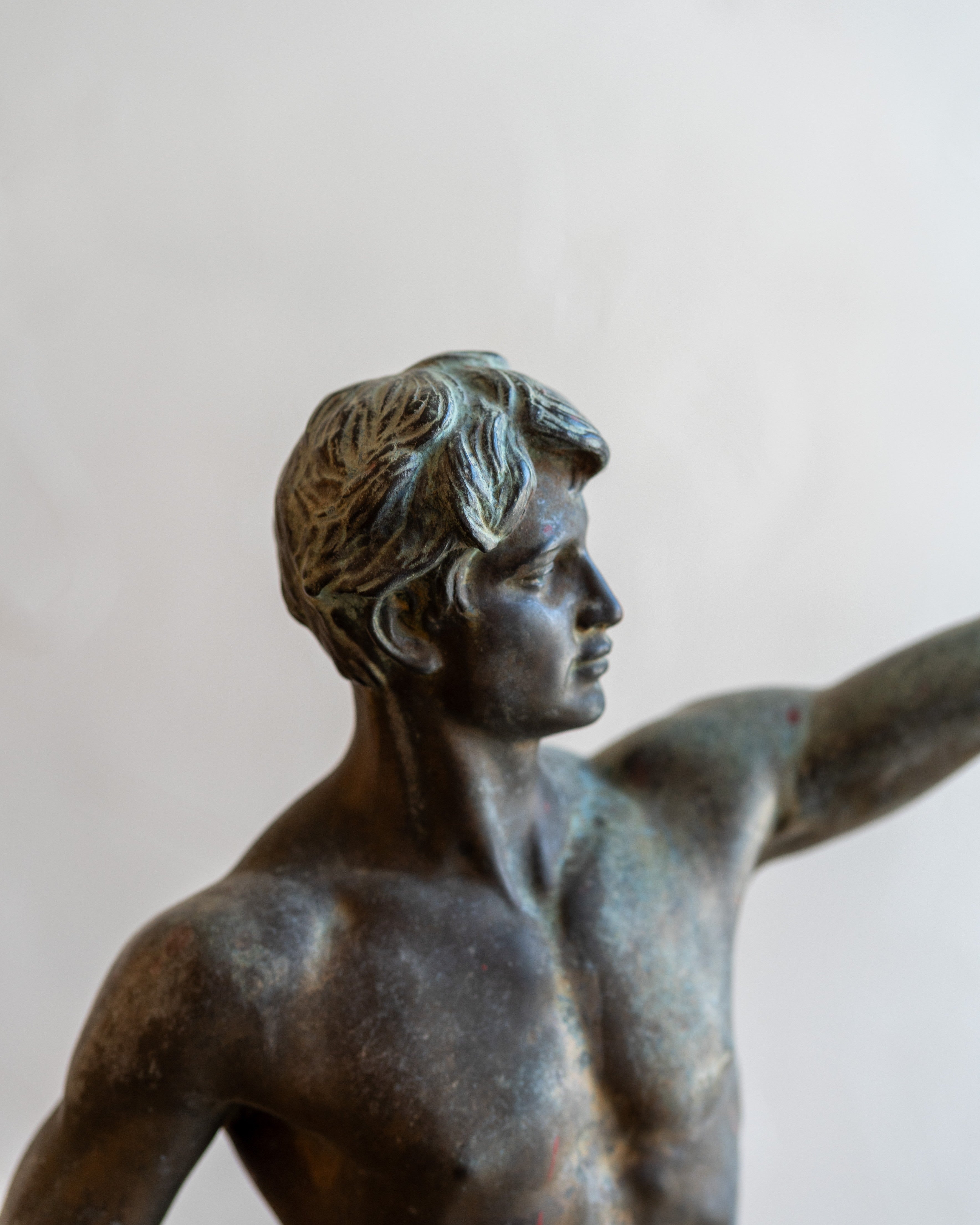 French Figural Antique Bronze, circa 1900 "Devoir Cirique" by Eugene Marioton