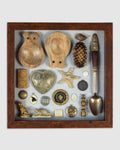 Vintage Collection Of Treasures In Shadow Box