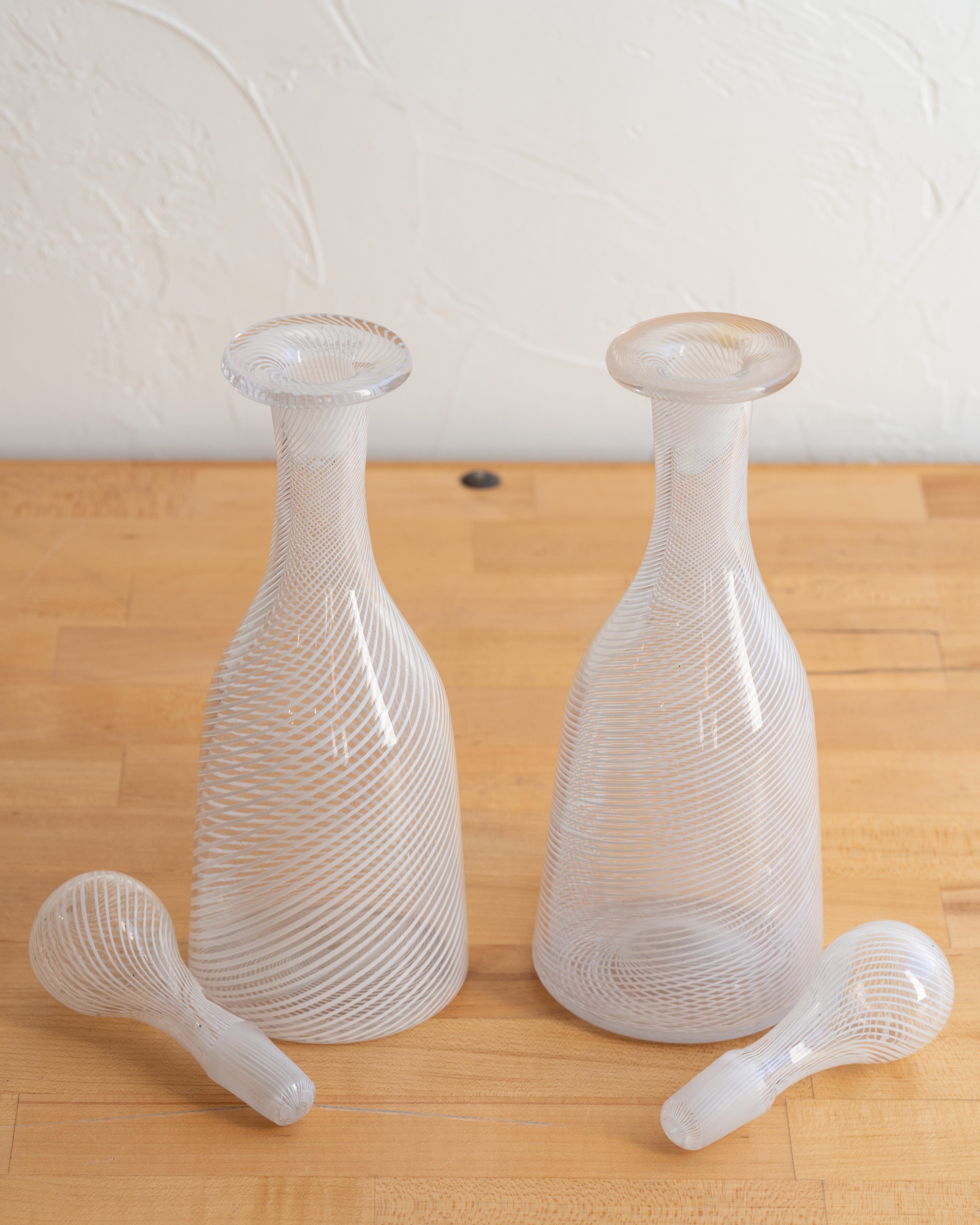 Pair of Murano Stopper and Bottles