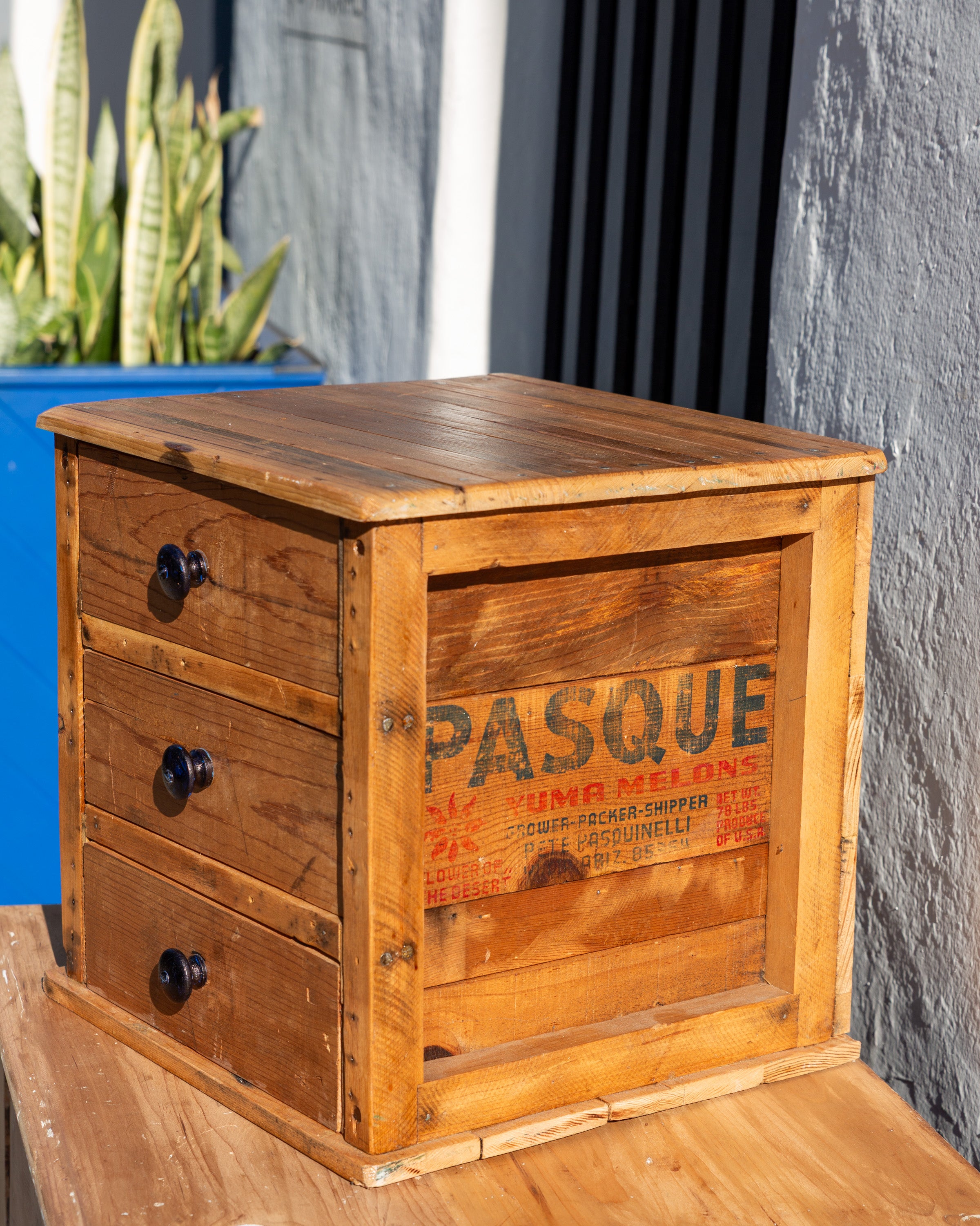 Vintage 3 Drawer Cabinet Made From Upcycled Wood