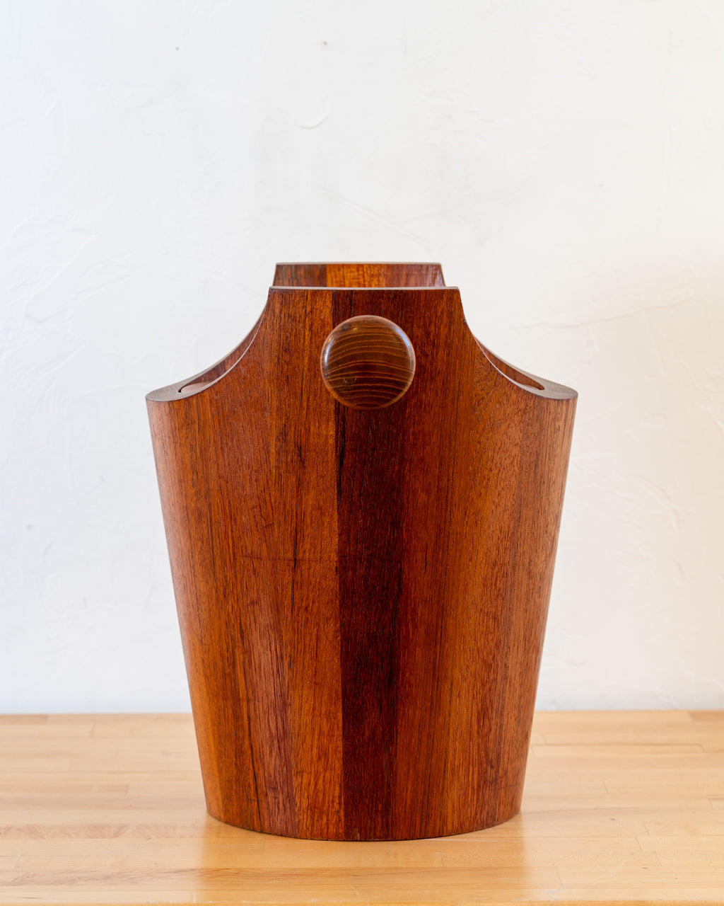 Large Vintage Teak Ice Bucket By Scan Look AQ