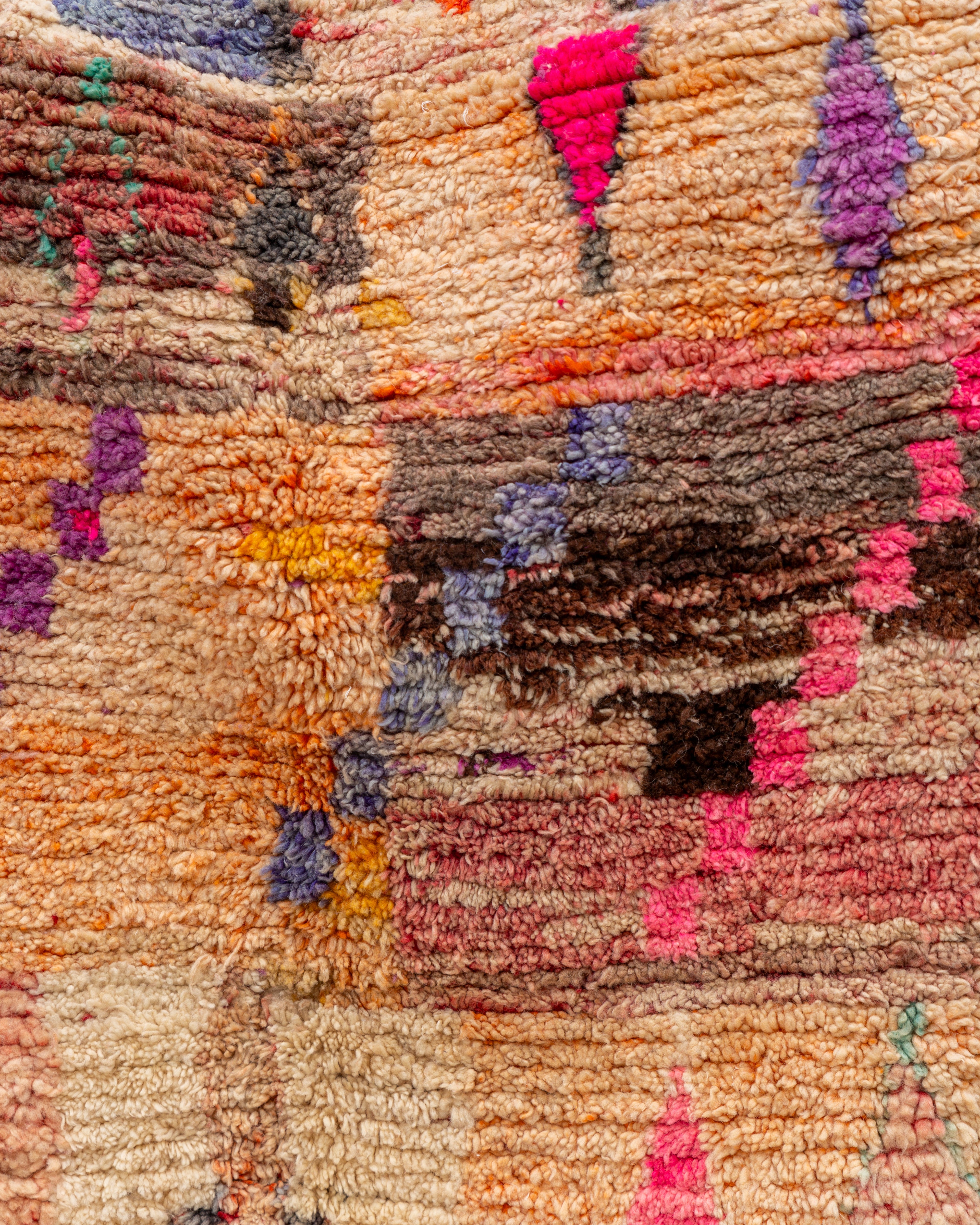 Vintage Handmade Boujaad Rug 100% Sheep's Wool