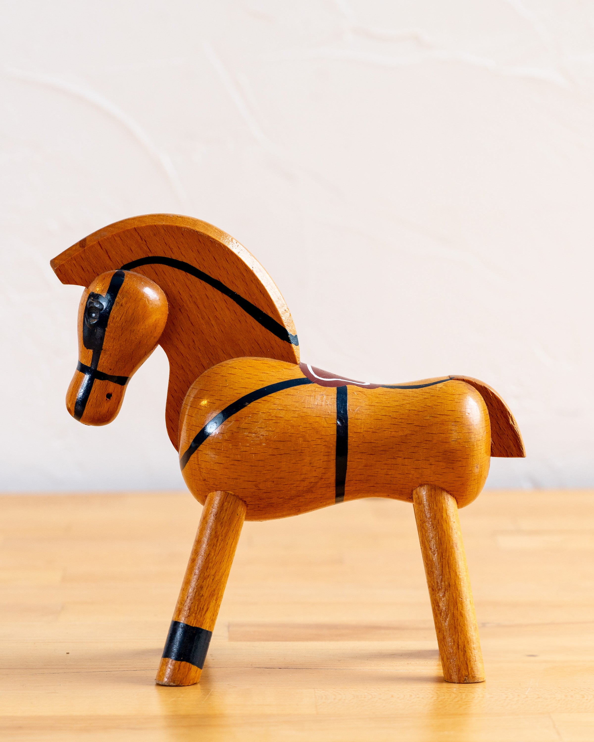 Kay Bojesen Denmark Wood Pony with Harness Toy Horse