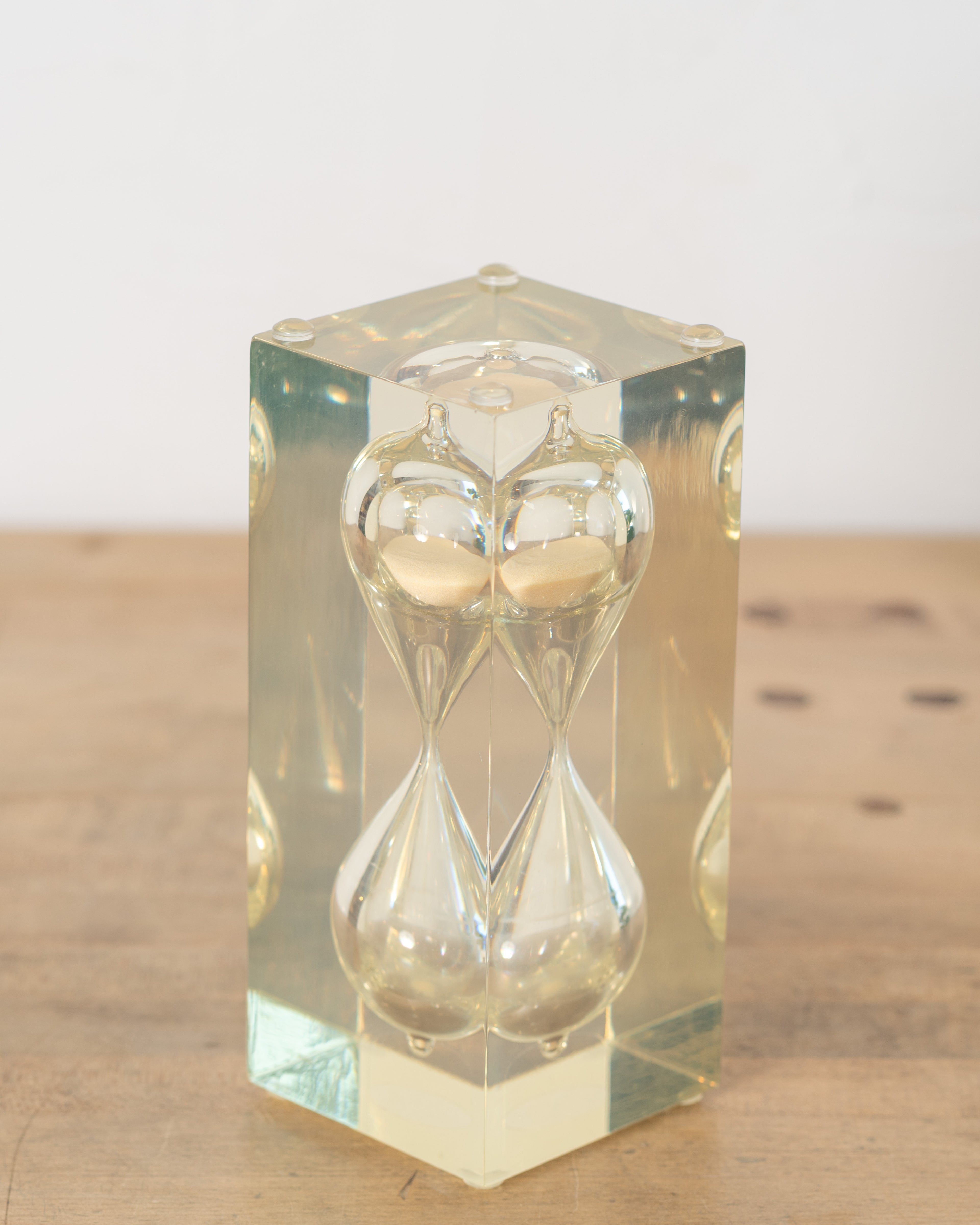 1960's Vintage 40 Minute "Hourglass" Encased in Lucite